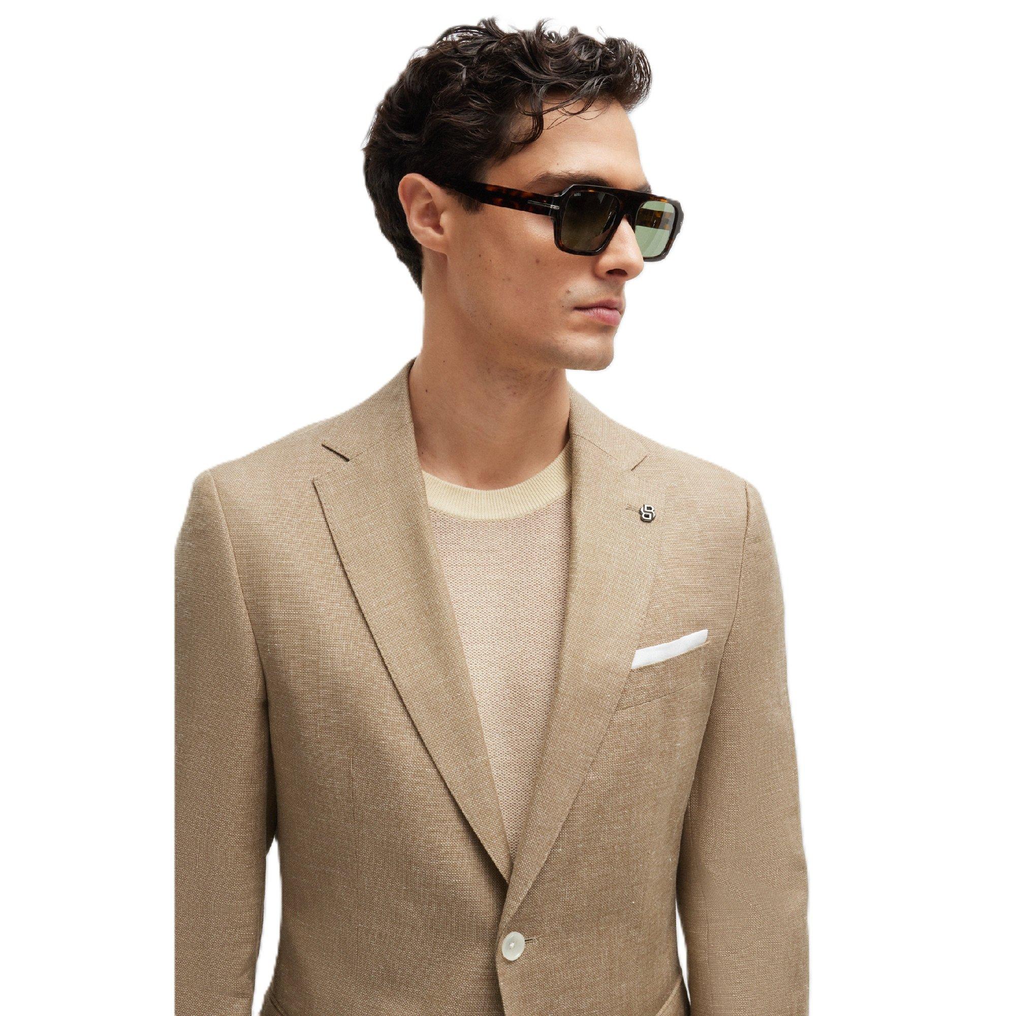 Medium Beige - Boss - Men's H Hutson Formal Jacket - 3