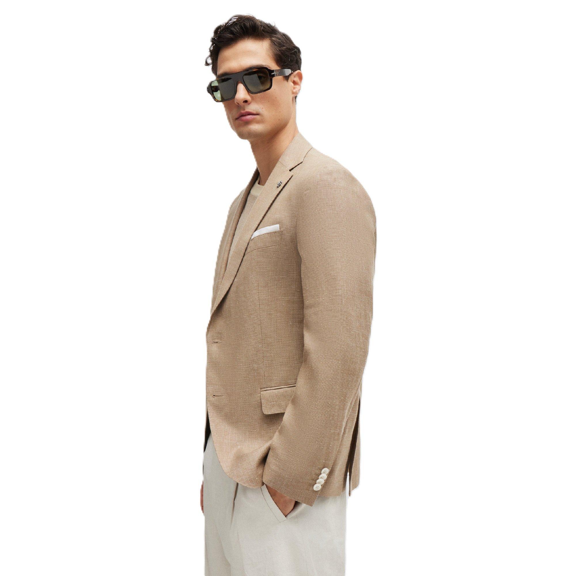 Medium Beige - Boss - Men's H Hutson Formal Jacket - 4