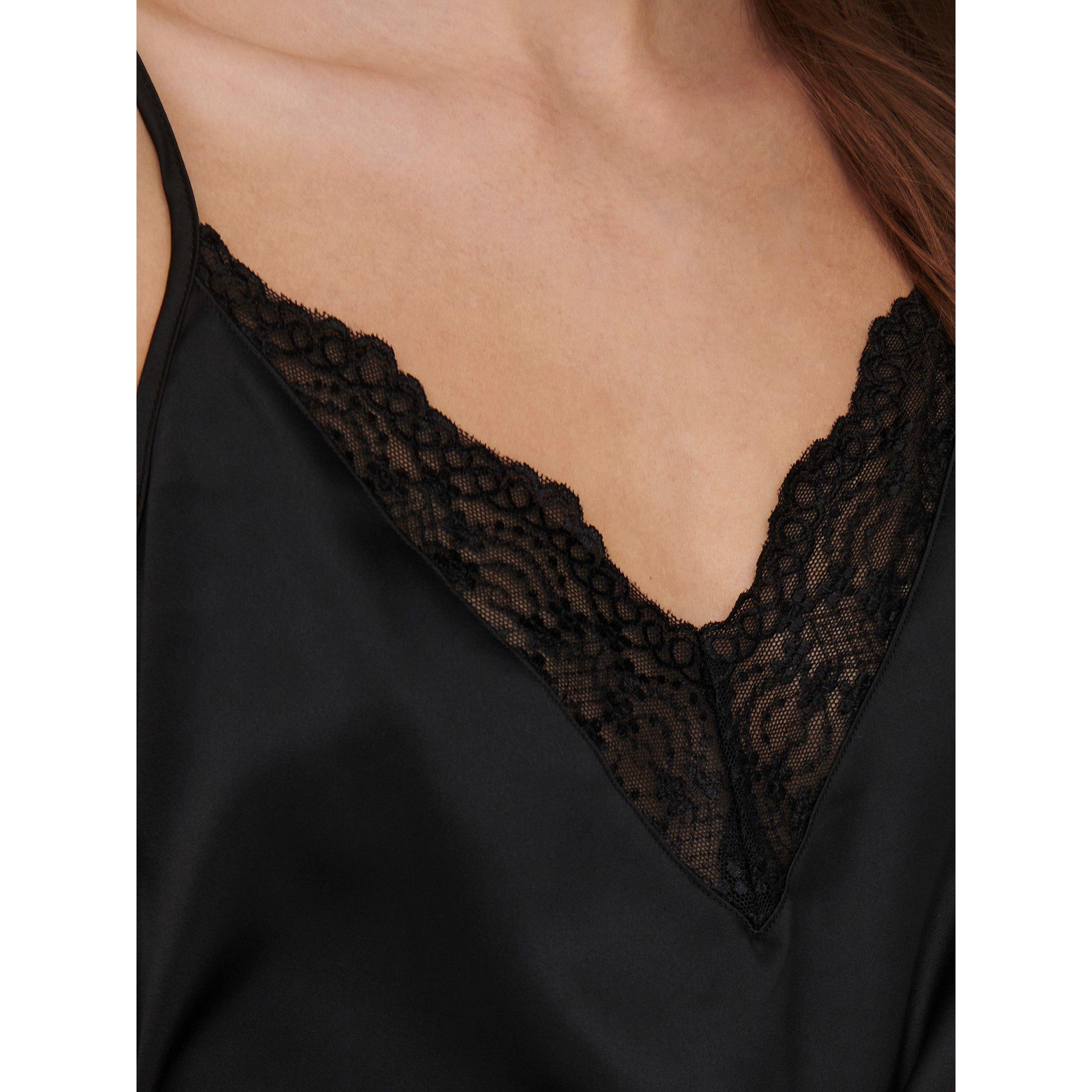 Preto - Only - Victoria Lace Woven Cami Vest - 5