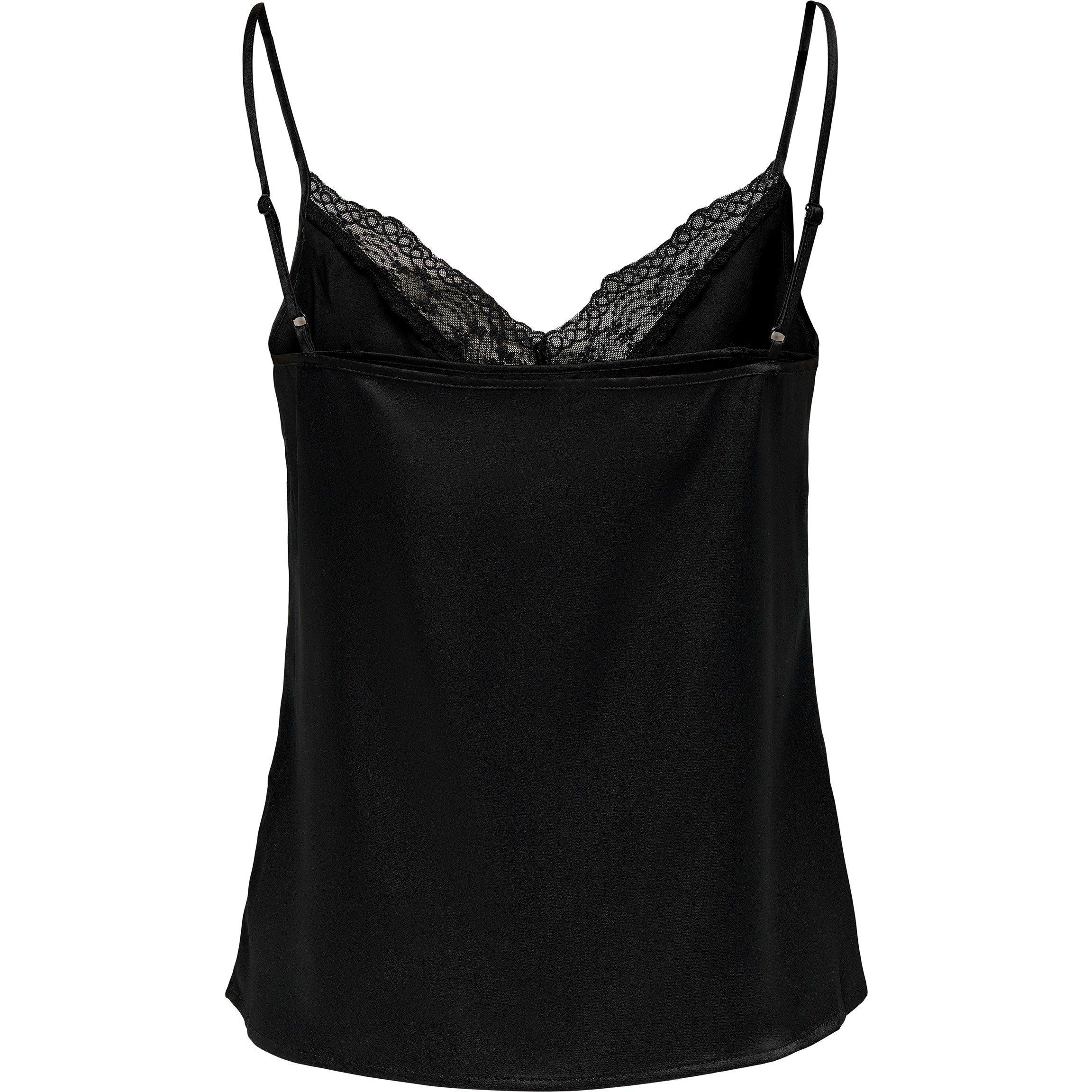Preto - Only - Victoria Lace Woven Cami Vest - 6