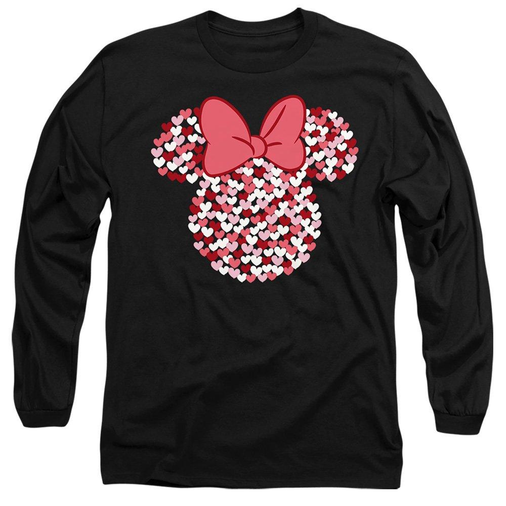 Black - Disney - Minnie Mouse Valentines Day Heart Ears Silhouette - 1