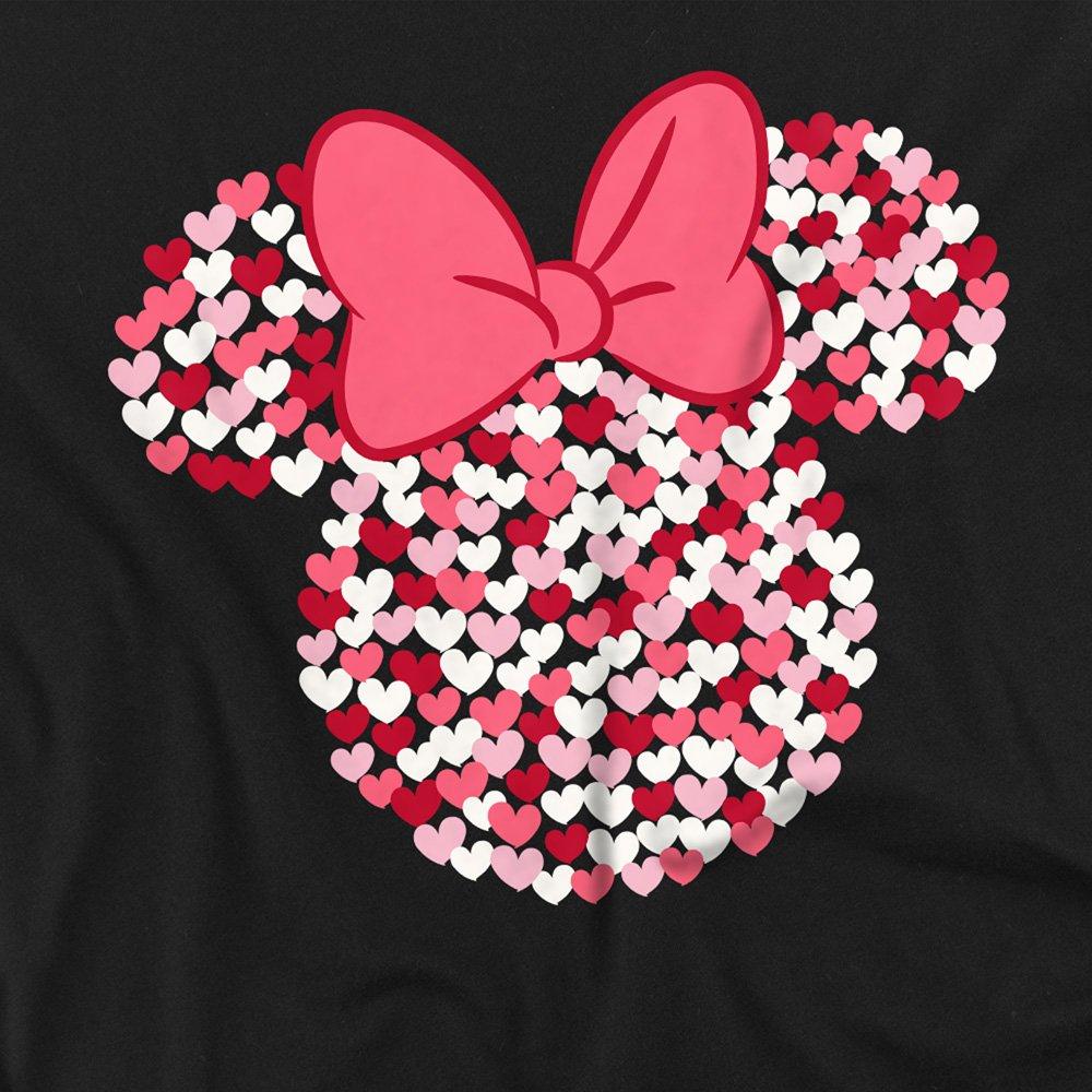 Black - Disney - Minnie Mouse Valentines Day Heart Ears Silhouette - 2