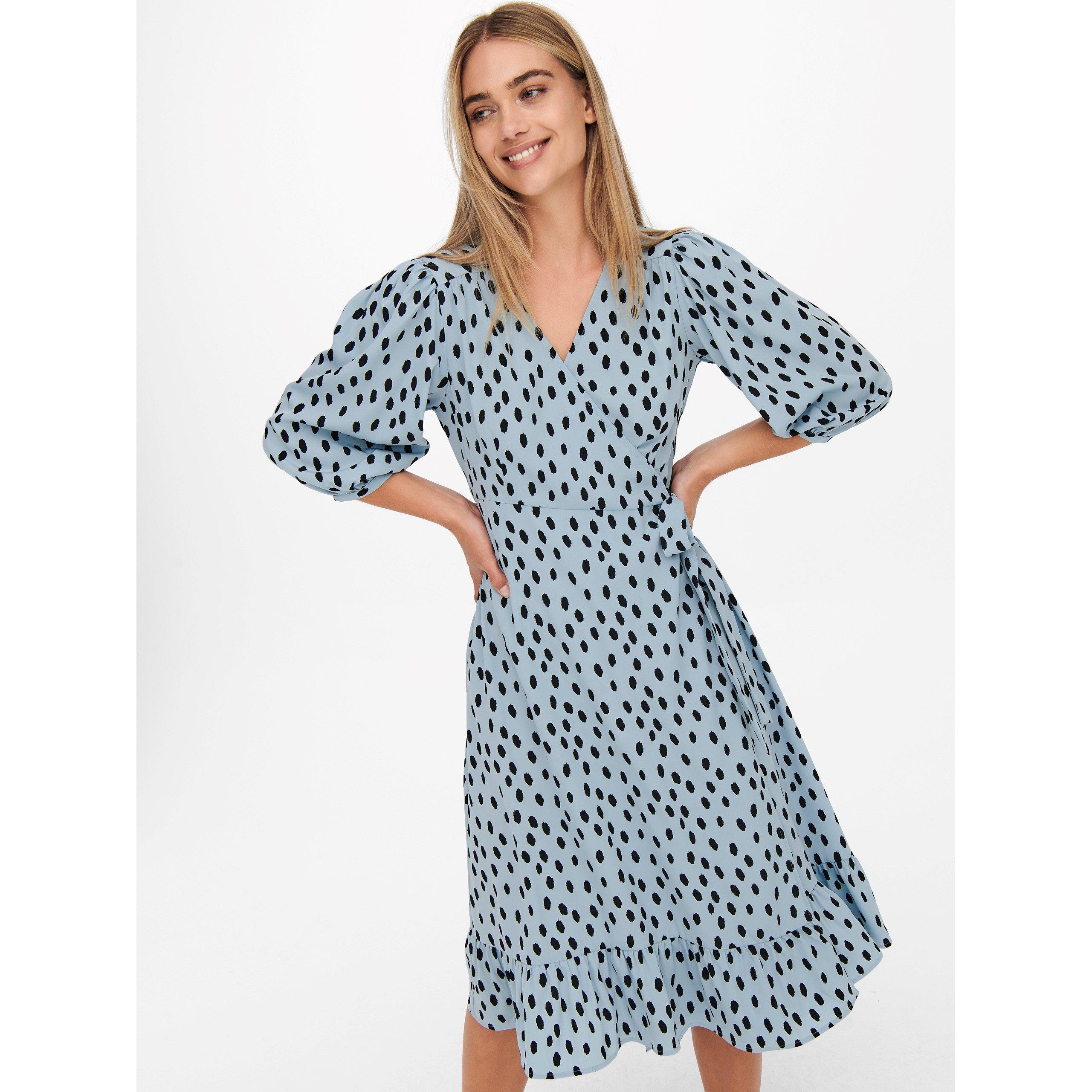 Only Women's Olivia Wrap Dress - Blue Fog - 8 (XS)