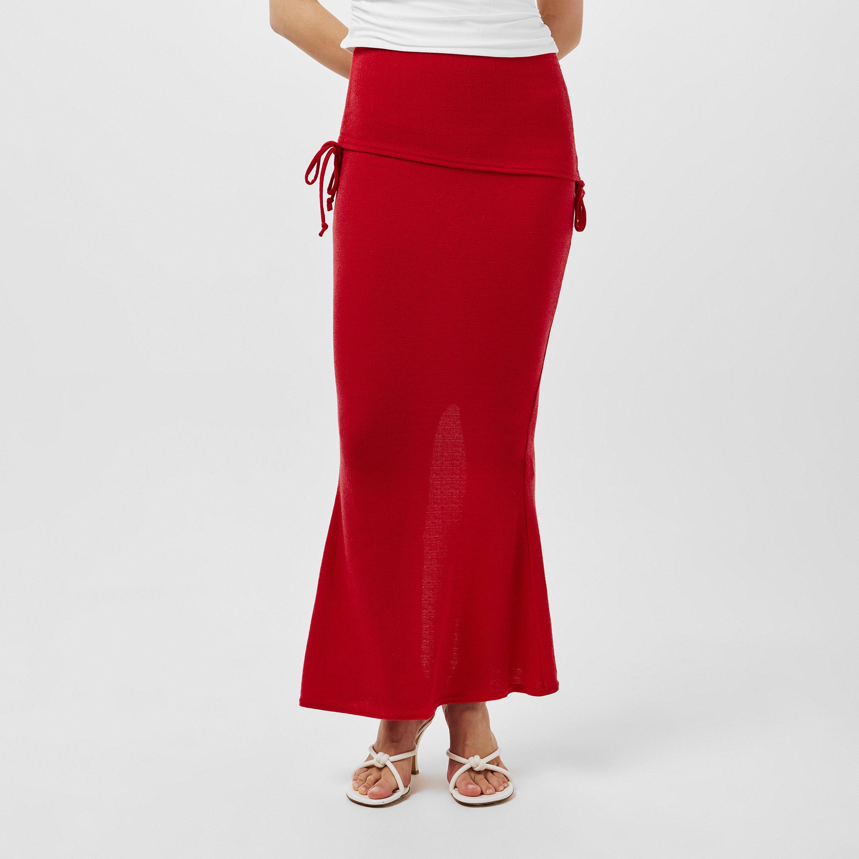 Rot - Missy Empire - Ruched Fold Over Maxi Skirt - 3