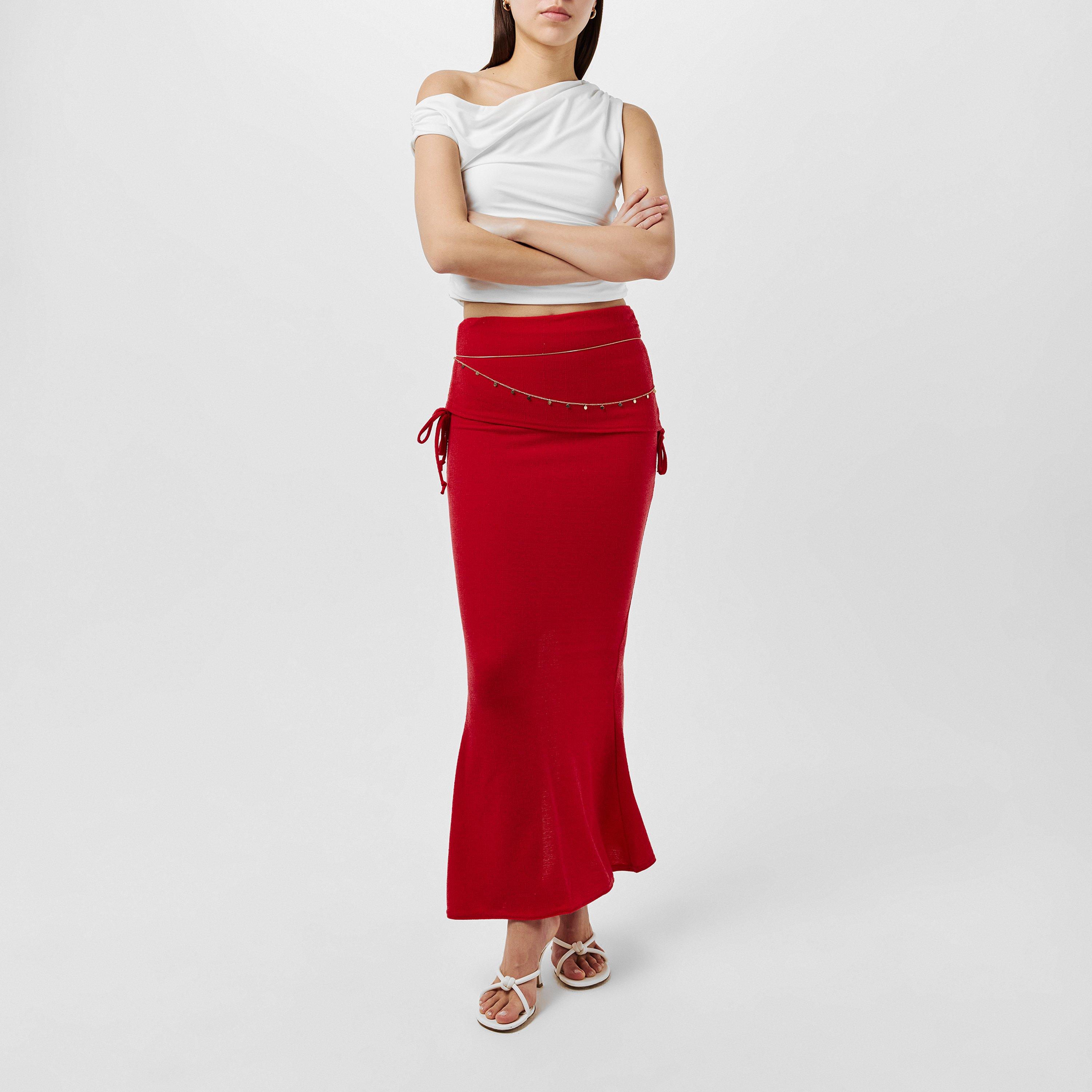 Rot - Missy Empire - Ruched Fold Over Maxi Skirt - 6