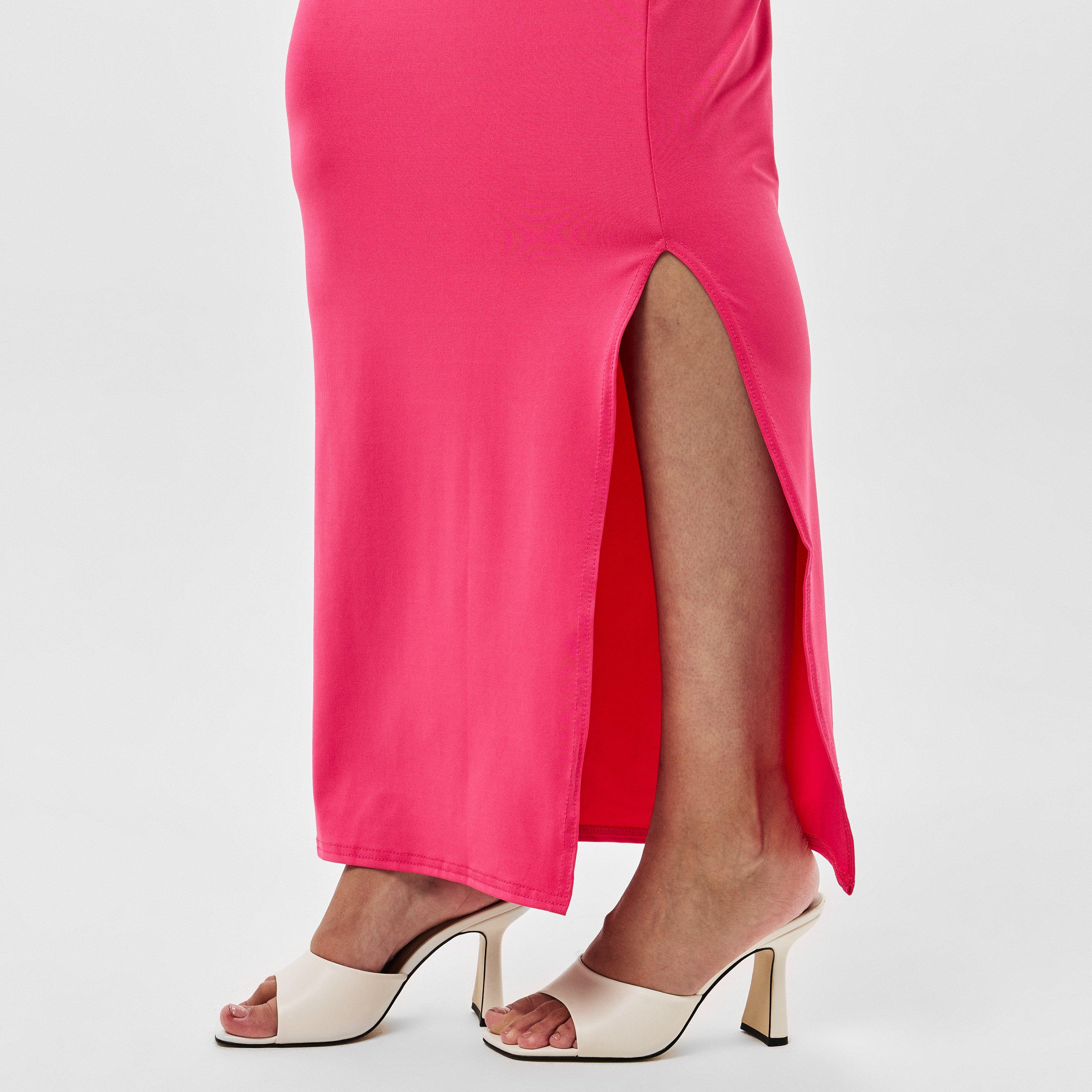 Rosa - Missy Empire - Contrast Fold Over Maxi Skirt - 5