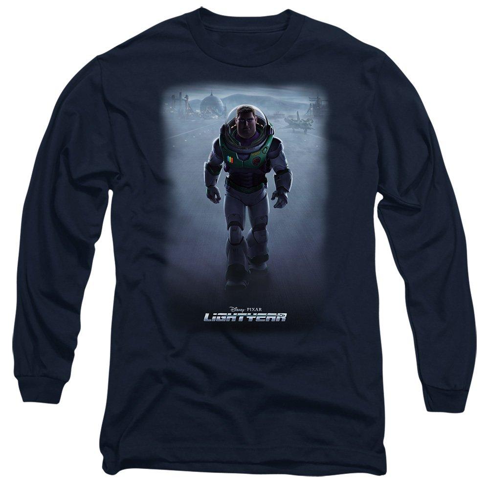 Disney Men's Lightyear Poster With Buzz Lightyear Long Sleeve T - Navy - M