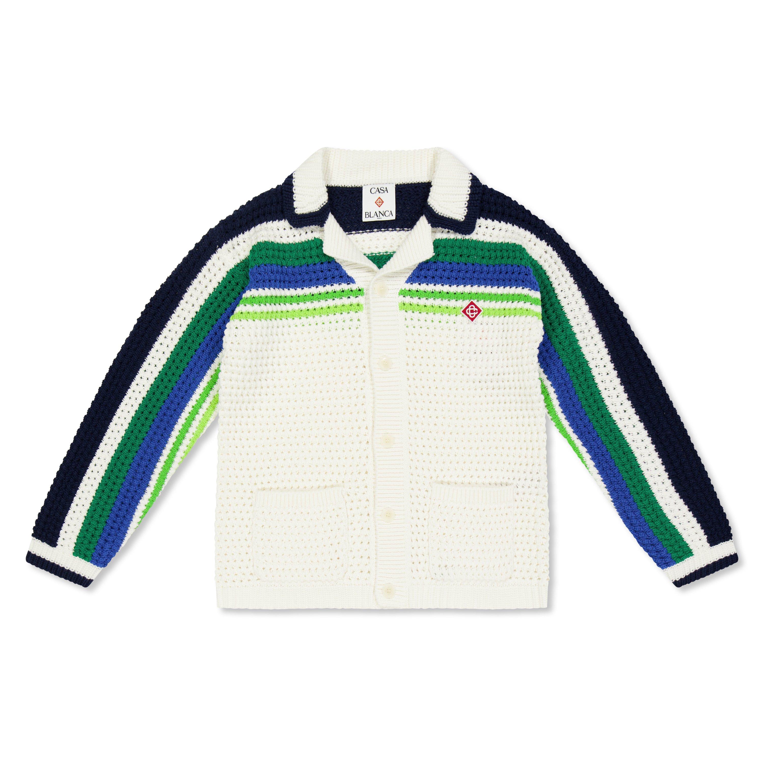 Casablanca Kids' Tennis Polo Top - Stripe - Size 11-12Y