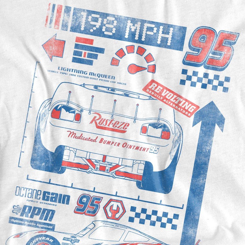 White - Disney - Cars Lightning McQueen 198 T-Shirt White - 2