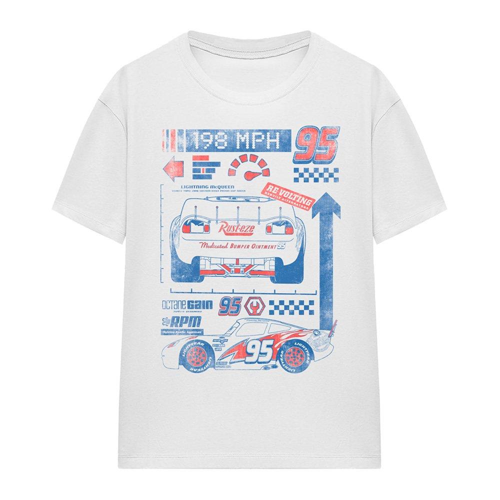 White - Disney - Cars Lightning McQueen 198 T-Shirt White - 4