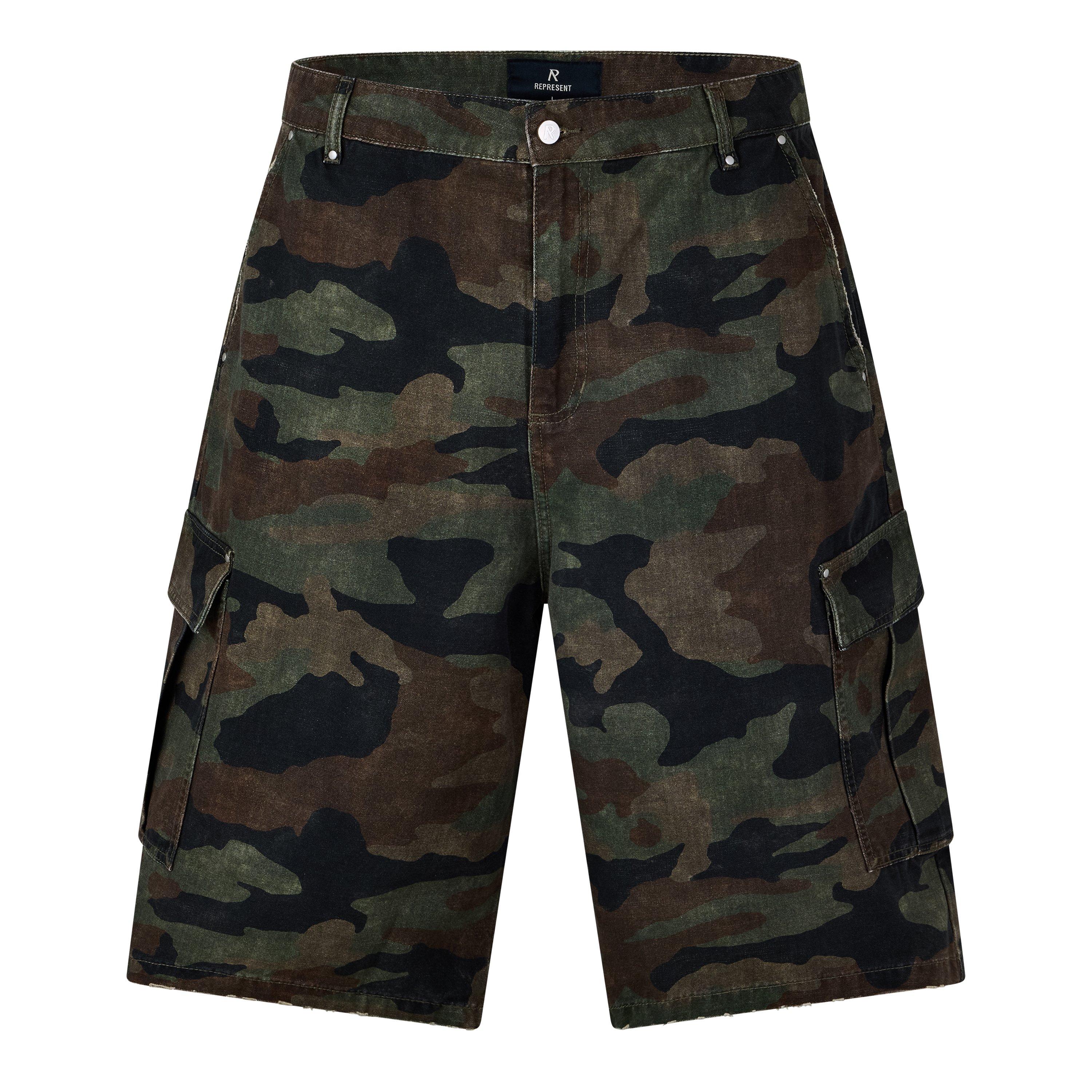 Camo - Represent - Men's Camo Cargo Shorts - 1