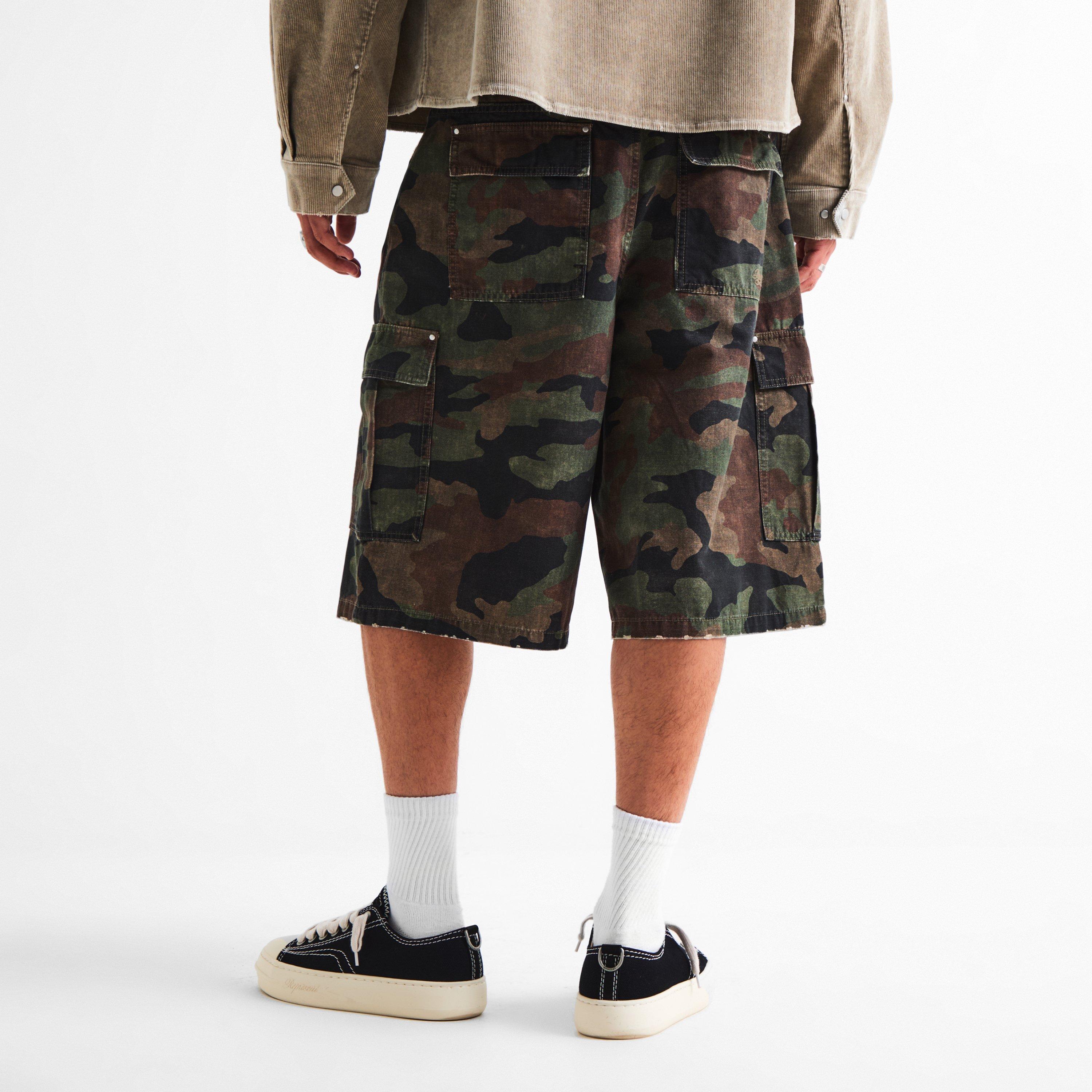Camo - Represent - Men's Camo Cargo Shorts - 4