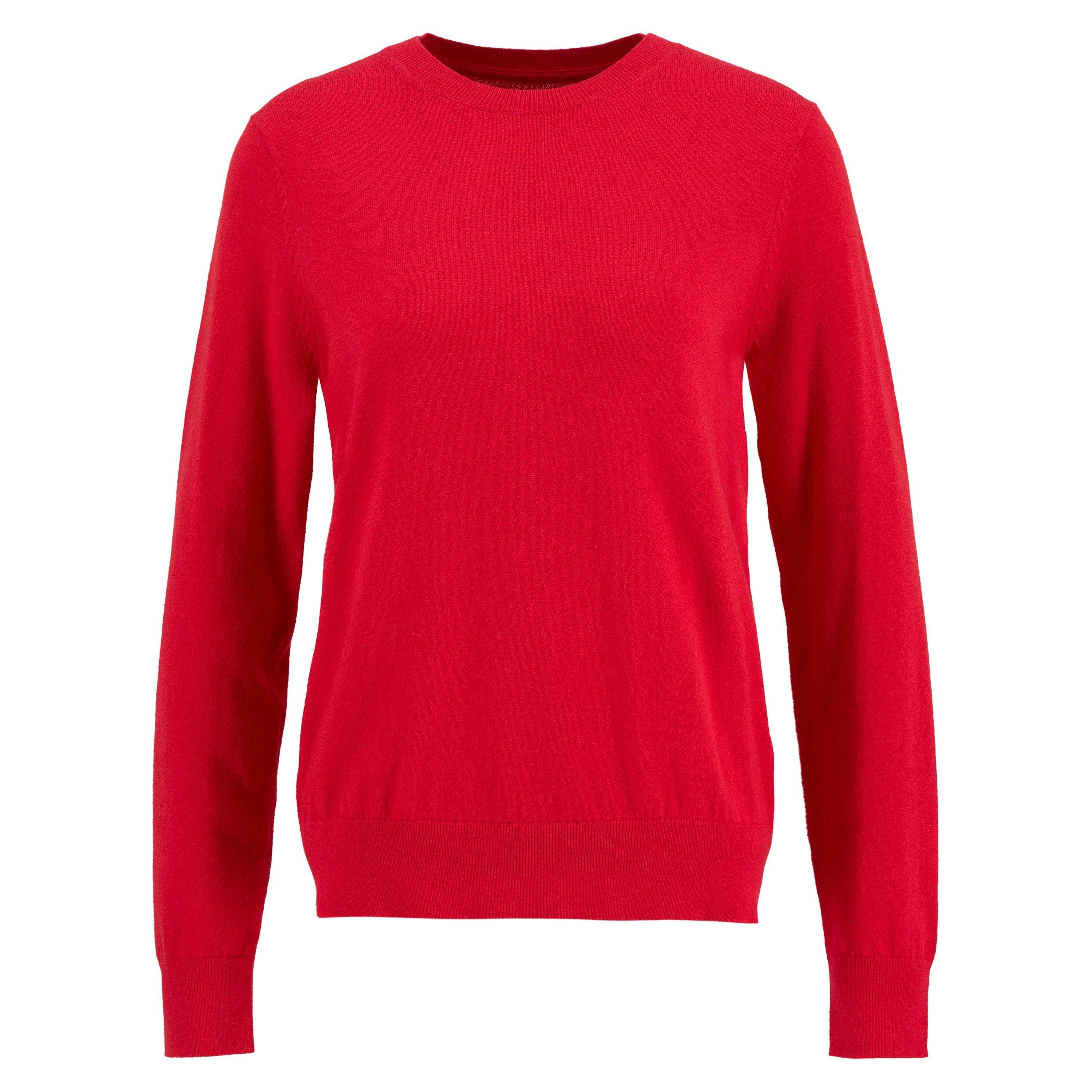 Poppy Red - Barbour - Womens Oakley Jumper - 1