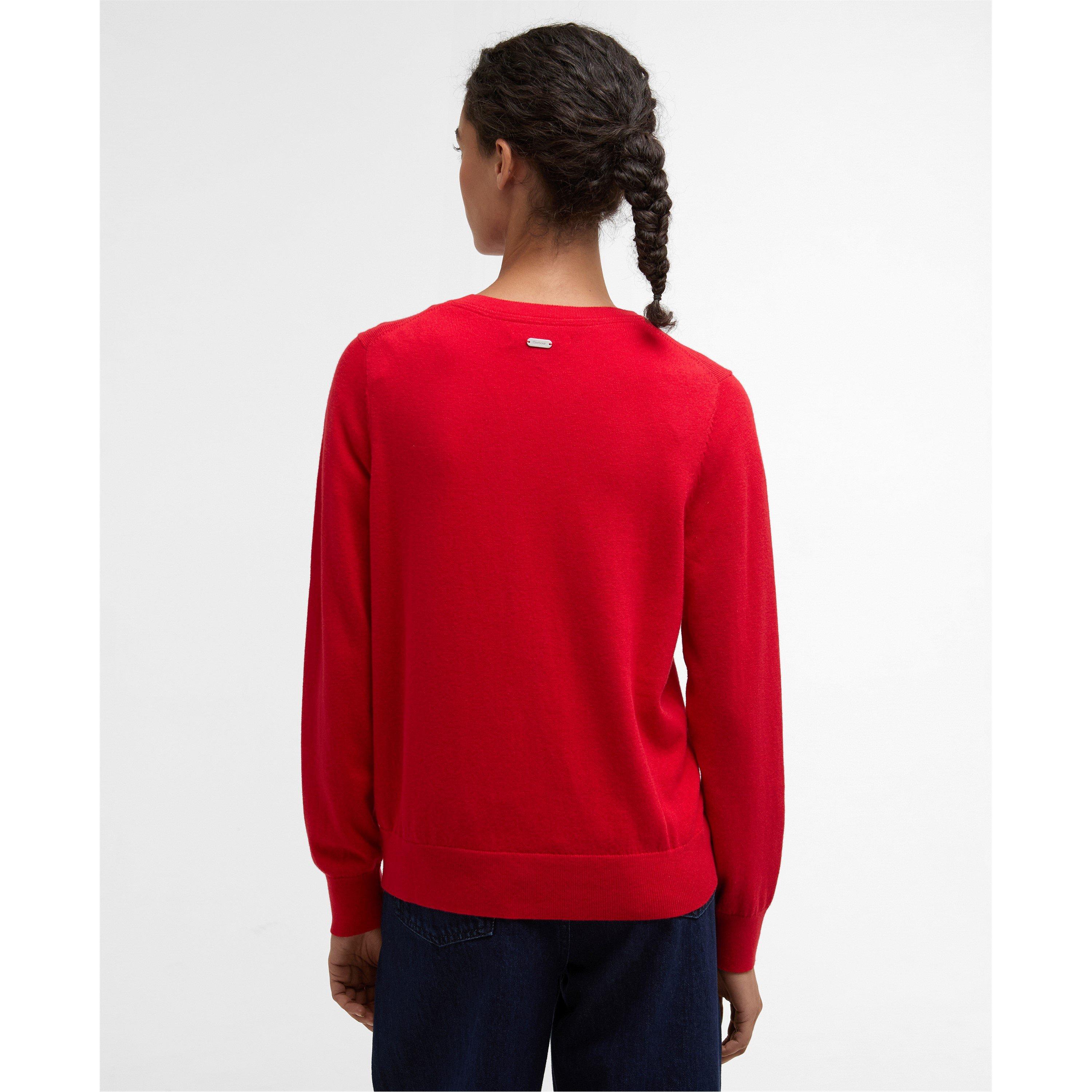 Poppy Red - Barbour - Womens Oakley Jumper - 3