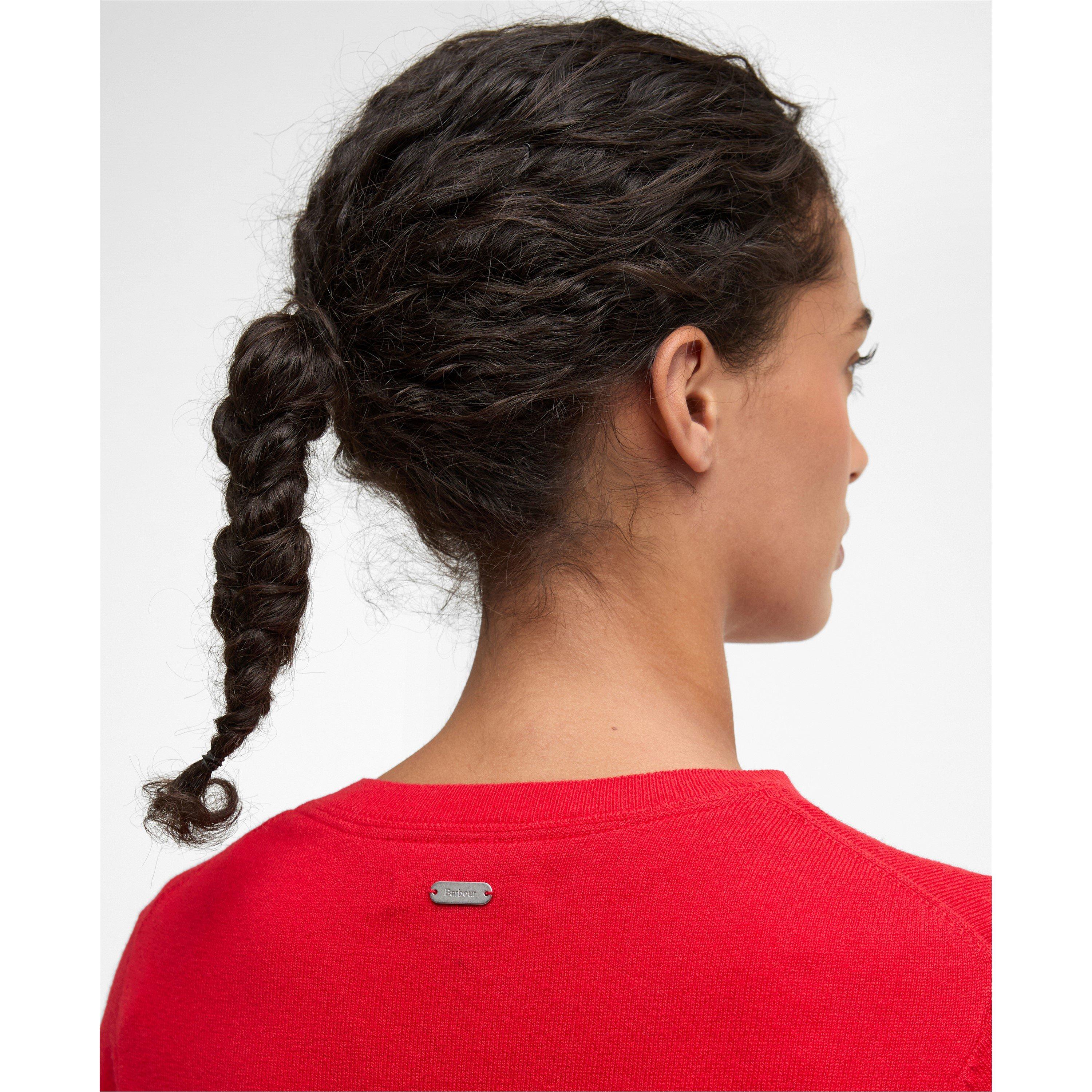 Poppy Red - Barbour - Womens Oakley Jumper - 4