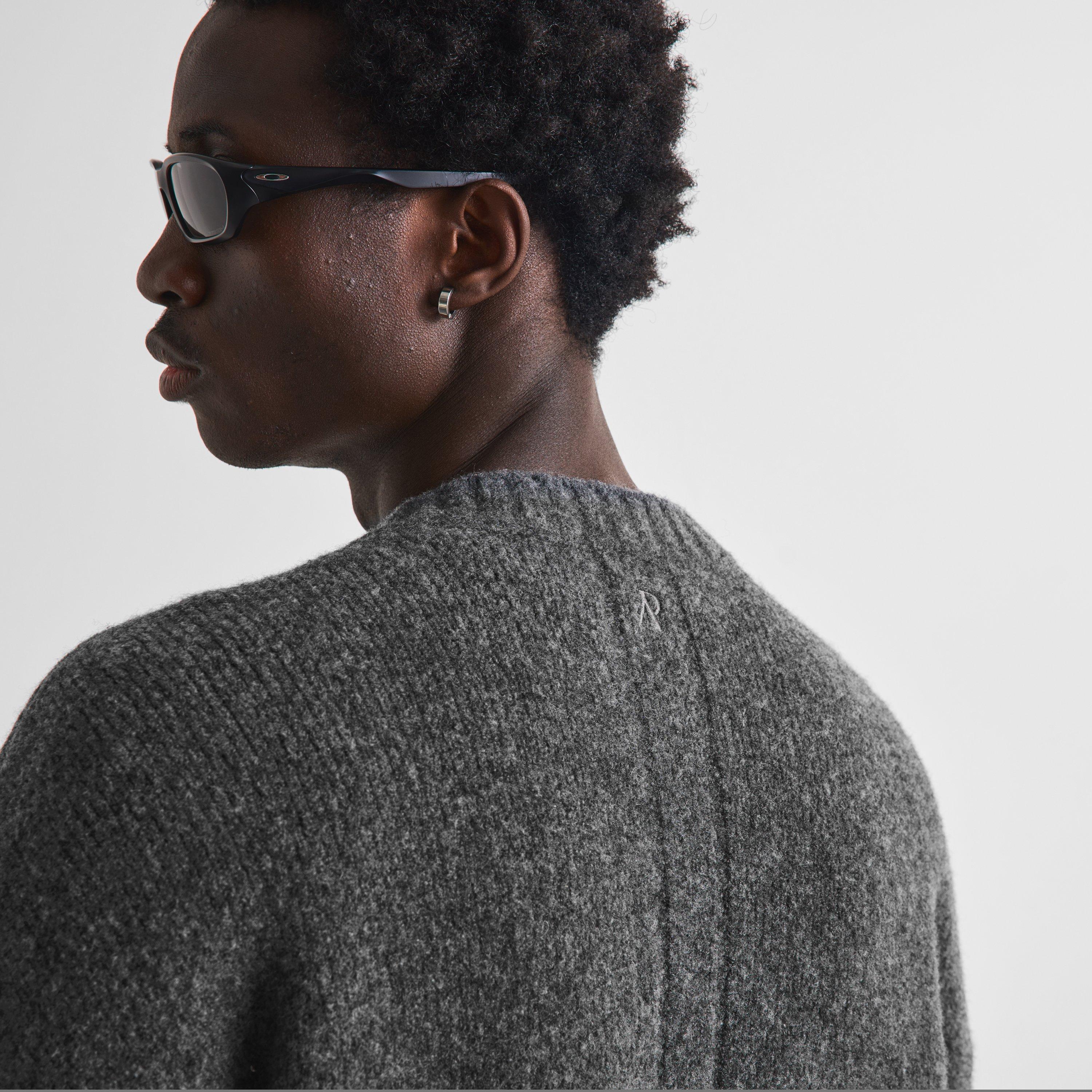 Dark Grey - Represent - Men's Ramone Oversized-Fit 1/4 Zip Knitted Top - 5