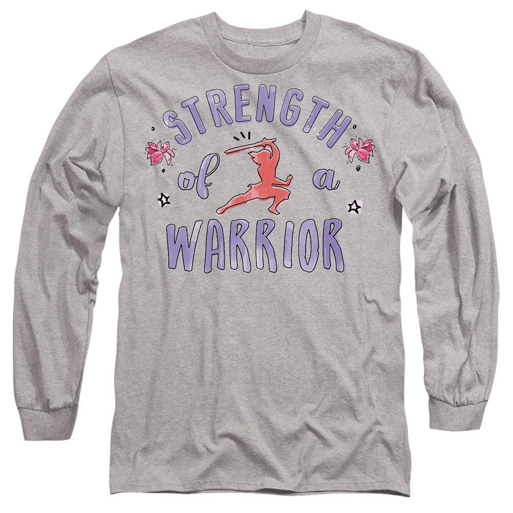 Light Grey - Disney - Mulan Strength of a Warrior Long Sleeve T-Shirt A - 1
