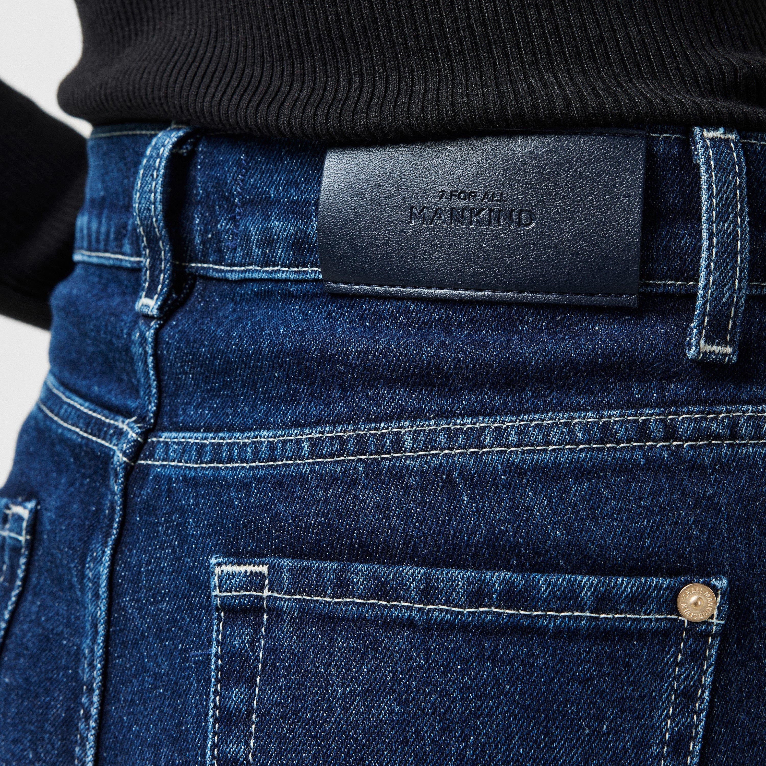 Dark Blue - 7 For All Mankind - Women's Marie Wide Leg Jeans - 5