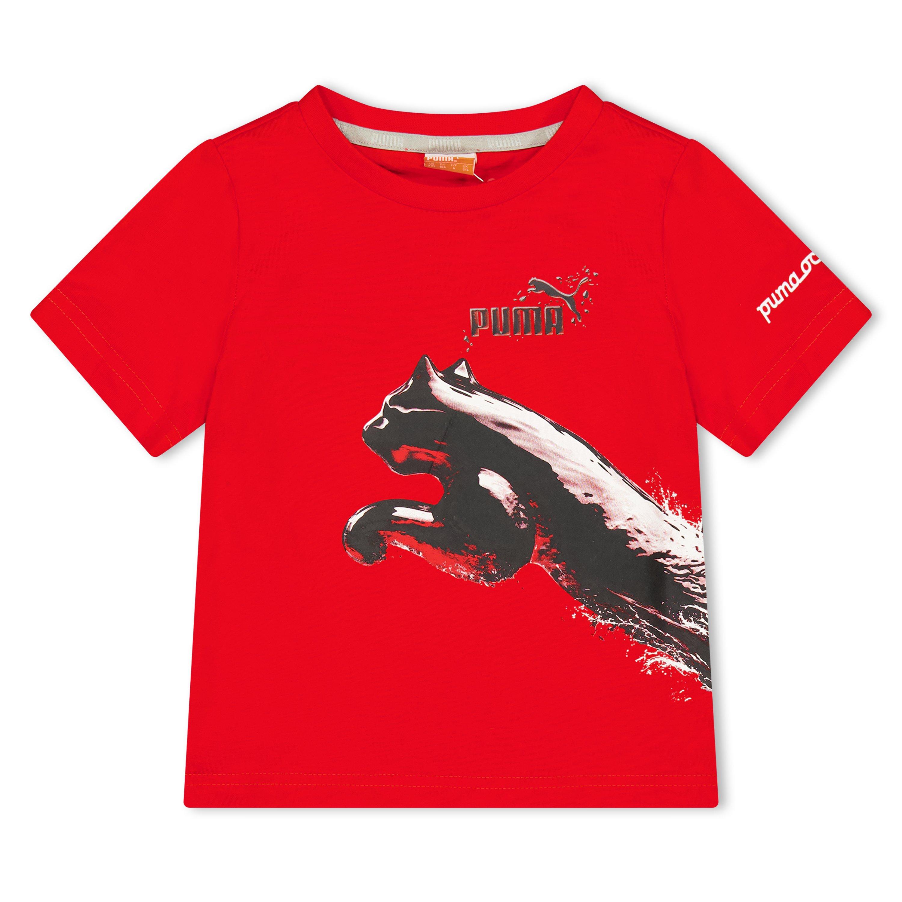 Puma  (5) Boy Por Replica Tee Infants - Red - 5-6 Yrs