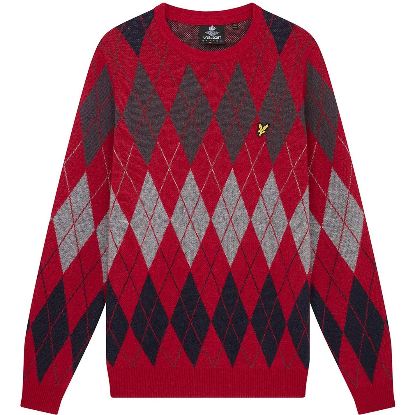 トップス Vtg Lyle&Scott Cashmere Argyle Sweater Lyle & Scott Argyle Sweater Womens Small Gray Lambswool V