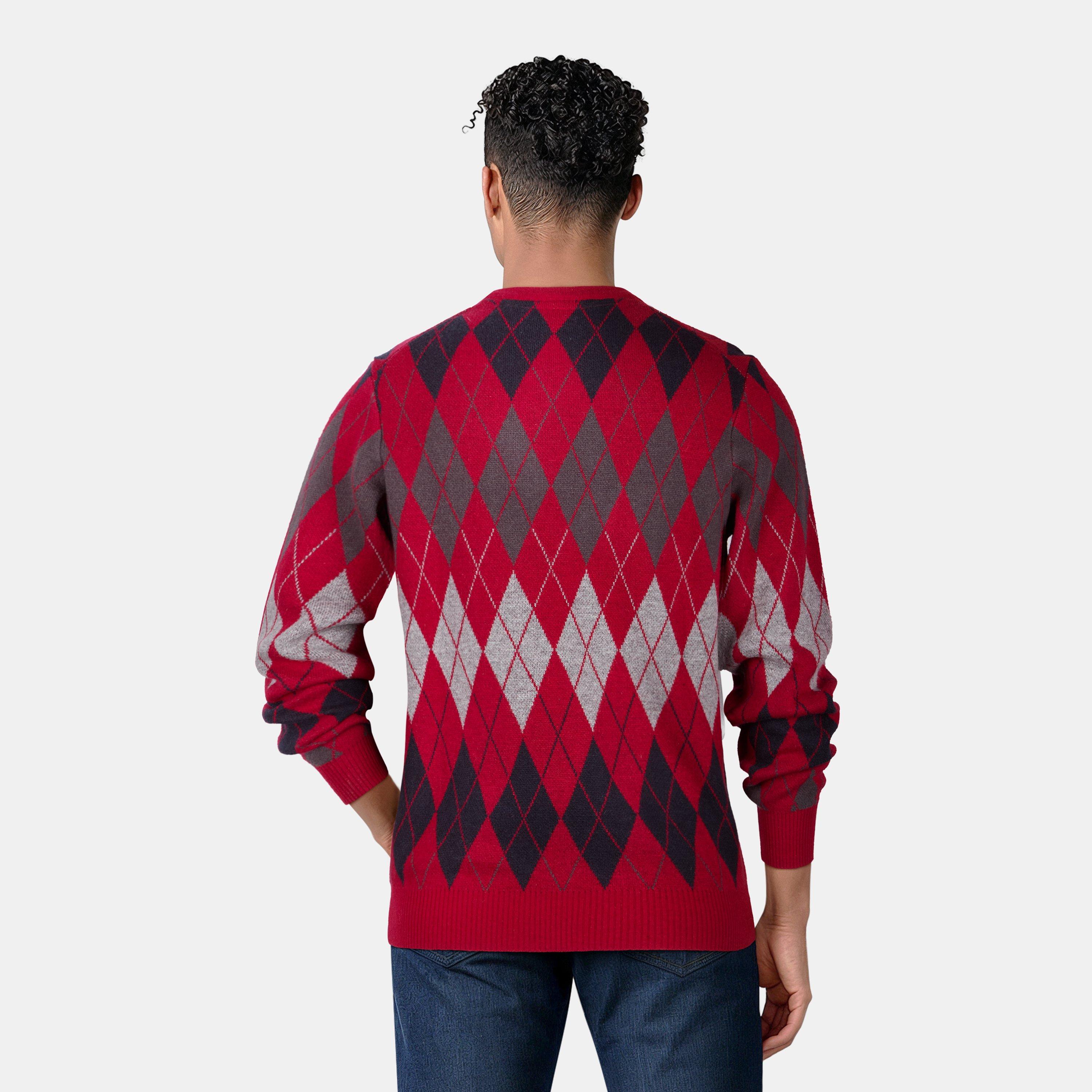Túnel Vermelho W703 - Lyle and Scott - Argyle Crew Neck Jumper - 3