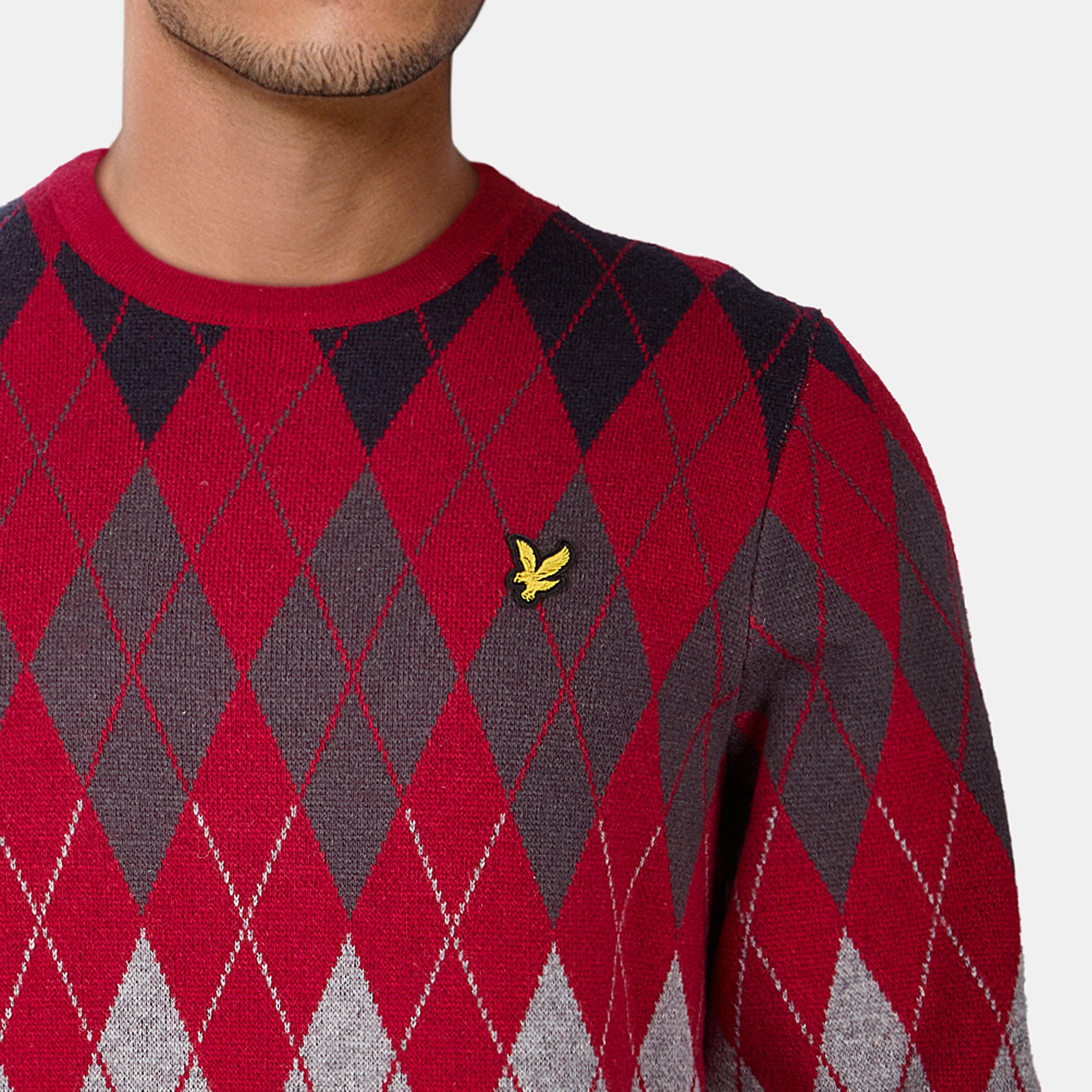 Túnel Vermelho W703 - Lyle and Scott - Argyle Crew Neck Jumper - 4