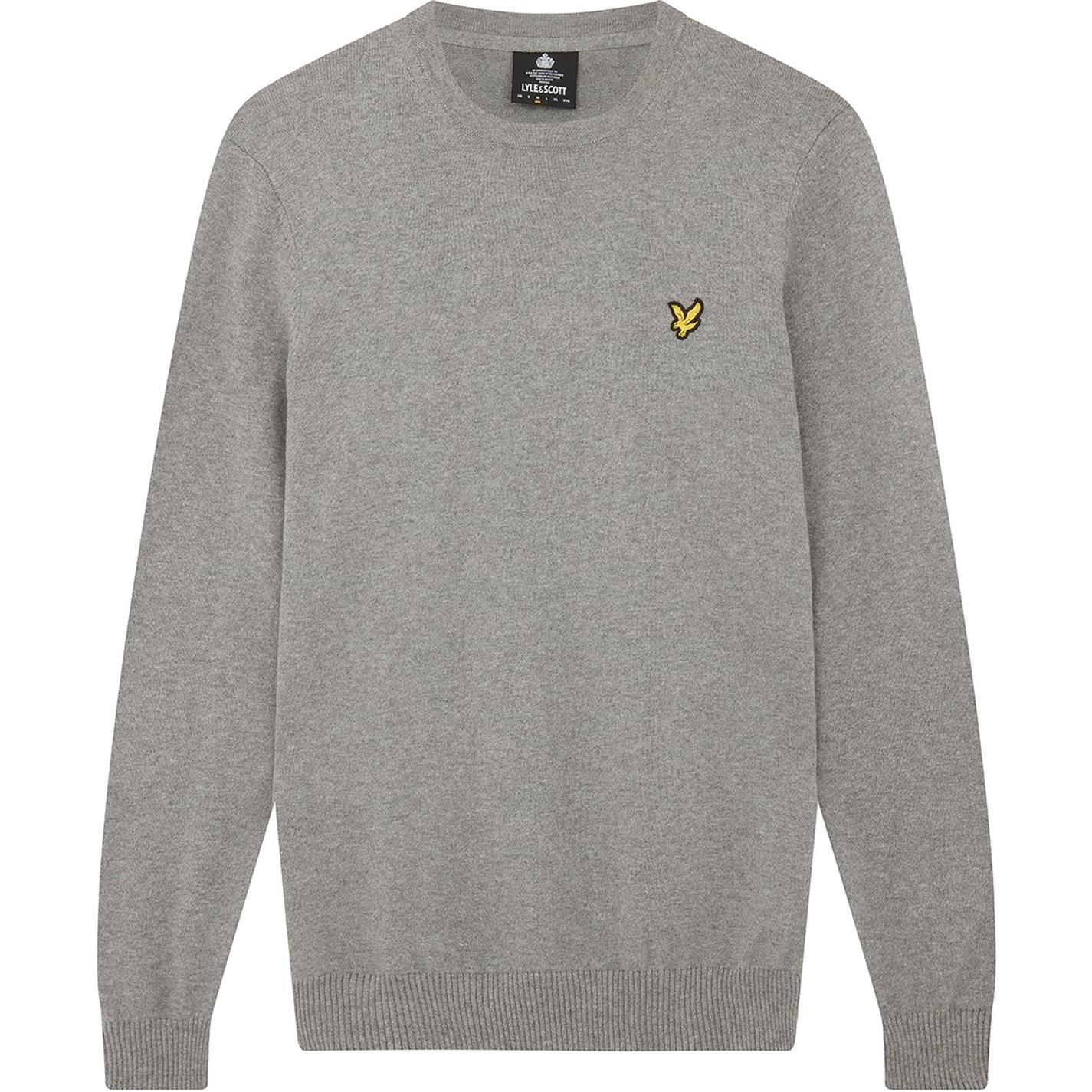 Gris medio T28 - Lyle and Scott - Merino Crew Knit Sweater - 1