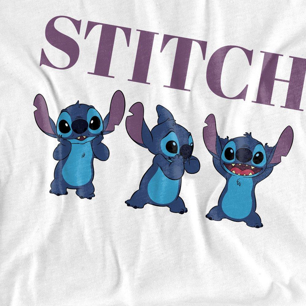 White - Disney - Lilo Stitch Stitch Poses Long Sleeve T-Shirt Whit - 2