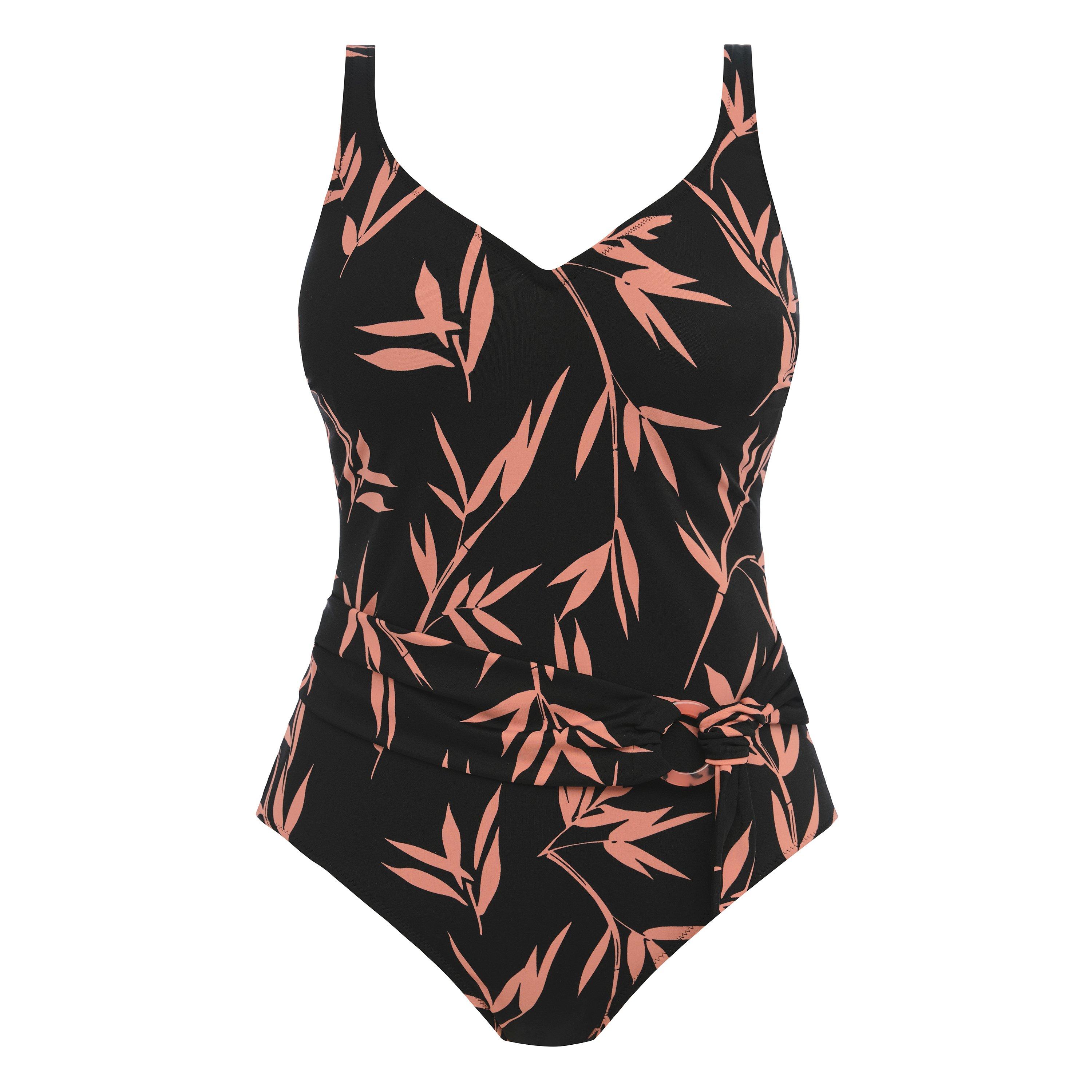 Laquered Black - Fantasie - Luna Bay Underwired Plunge Swimsuit - 1