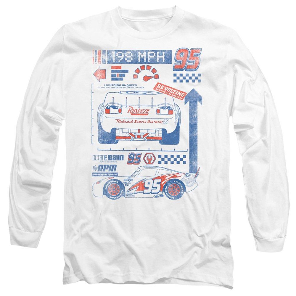 White - Disney - Cars Lightning McQueen 198 Long Sleeve T-Shirt Wh - 1