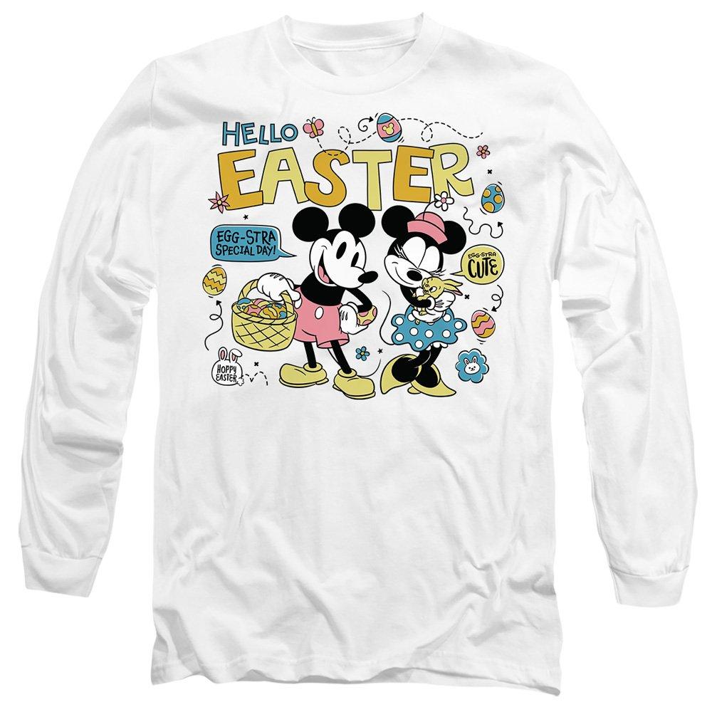 White - Disney - Mickey and Minnie Mouse Hello Easter! Long Sleeve - 1