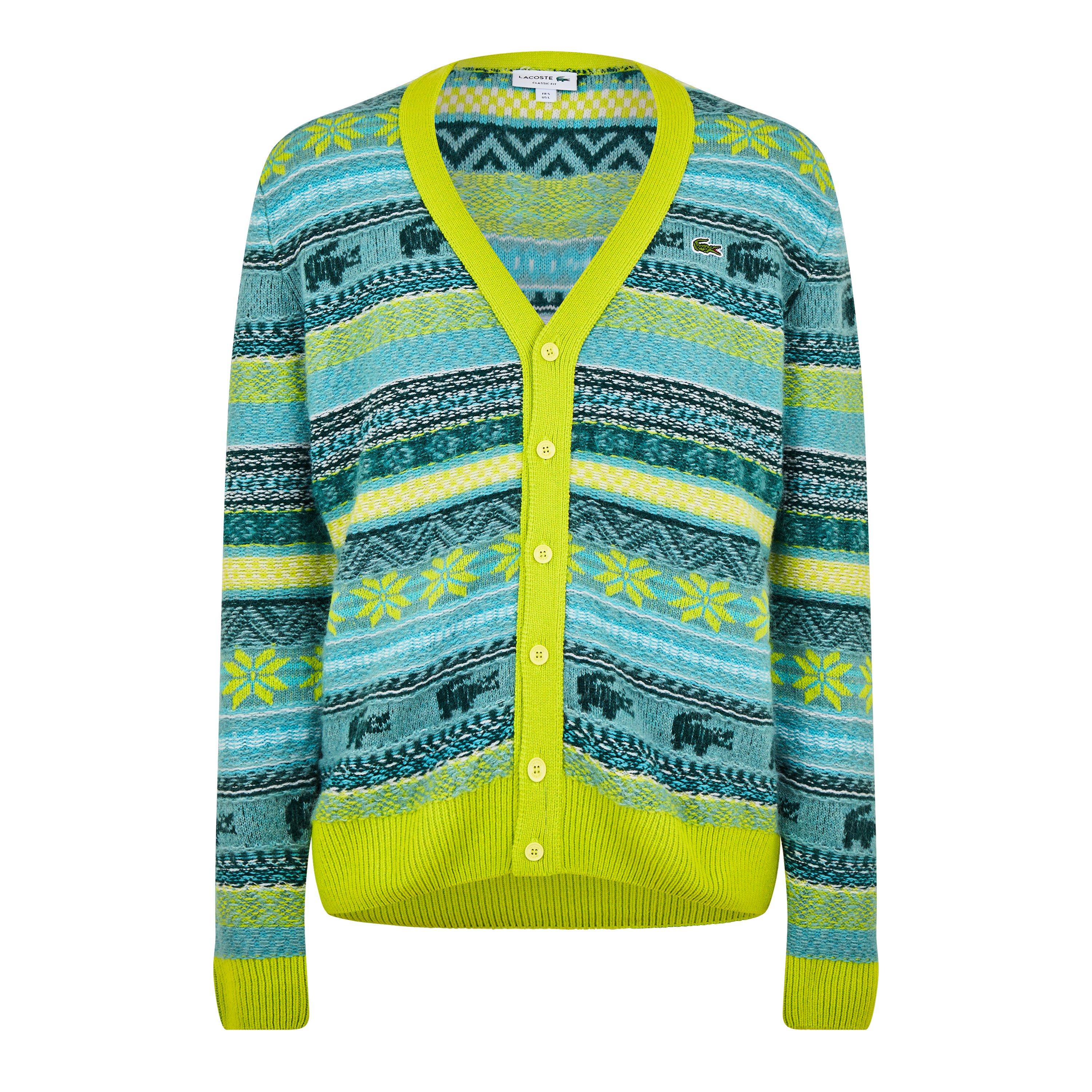 Limeira/Multico - Lacoste - Men's Blend Fair Isle Cardigan - 1