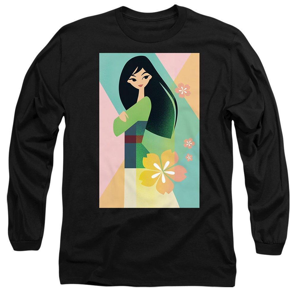 Black - Disney - Mulan Simplistic Illustration Long Sleeve T-Shirt - 1