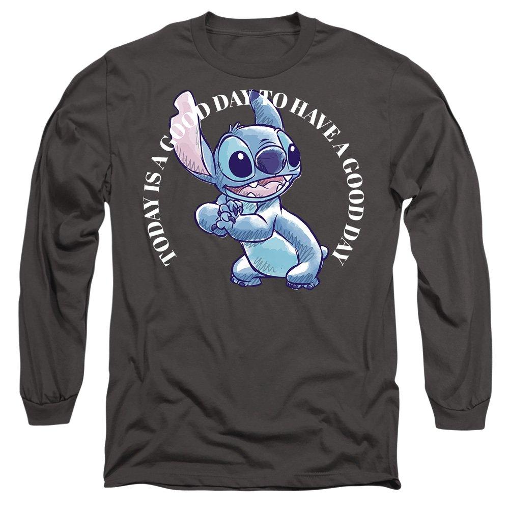 Charcoal - Disney - Lilo Stitch Good Day Long Sleeve T-Shirt Charcoal - 1