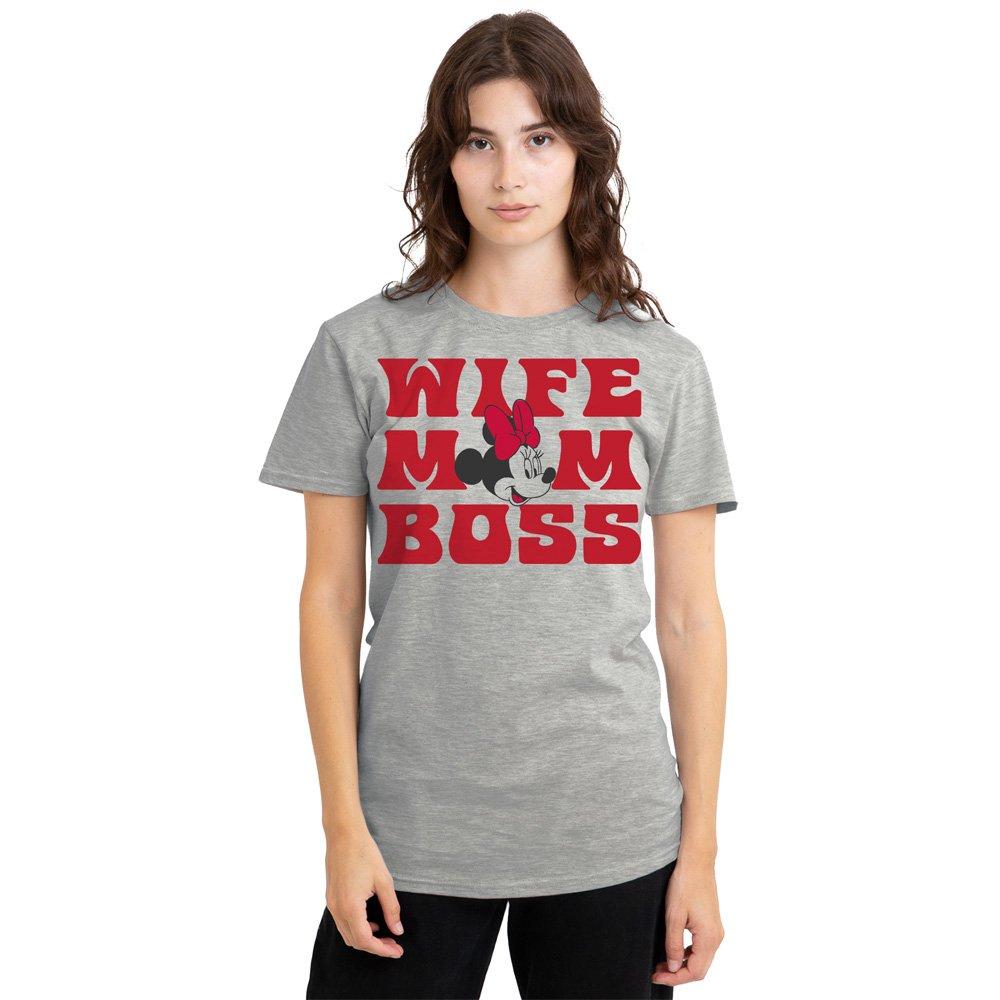 Light Grey - Disney - Minnie Mouse Mom Wife Boss T-Shirt Athletic Heath - 1