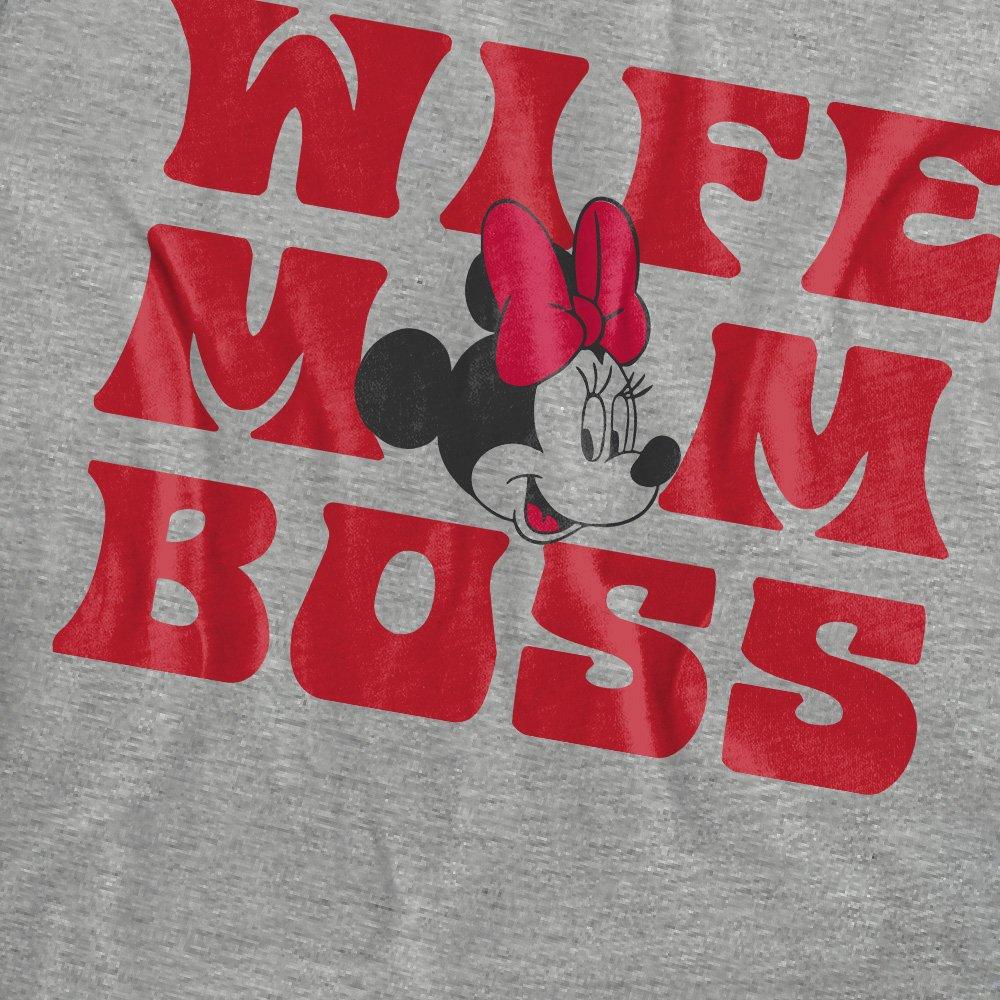 Light Grey - Disney - Minnie Mouse Mom Wife Boss T-Shirt Athletic Heath - 2