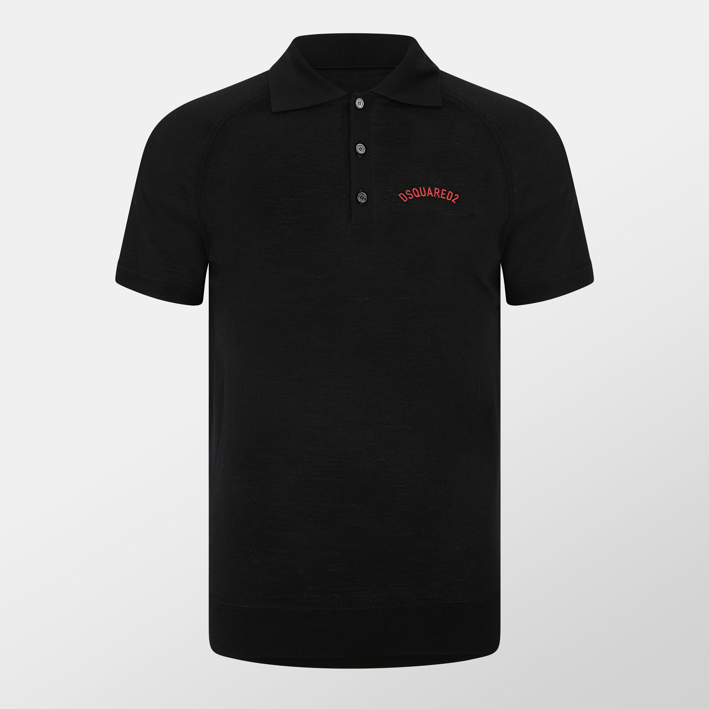 DSquared2 Knit Polo Shirt - Black - M