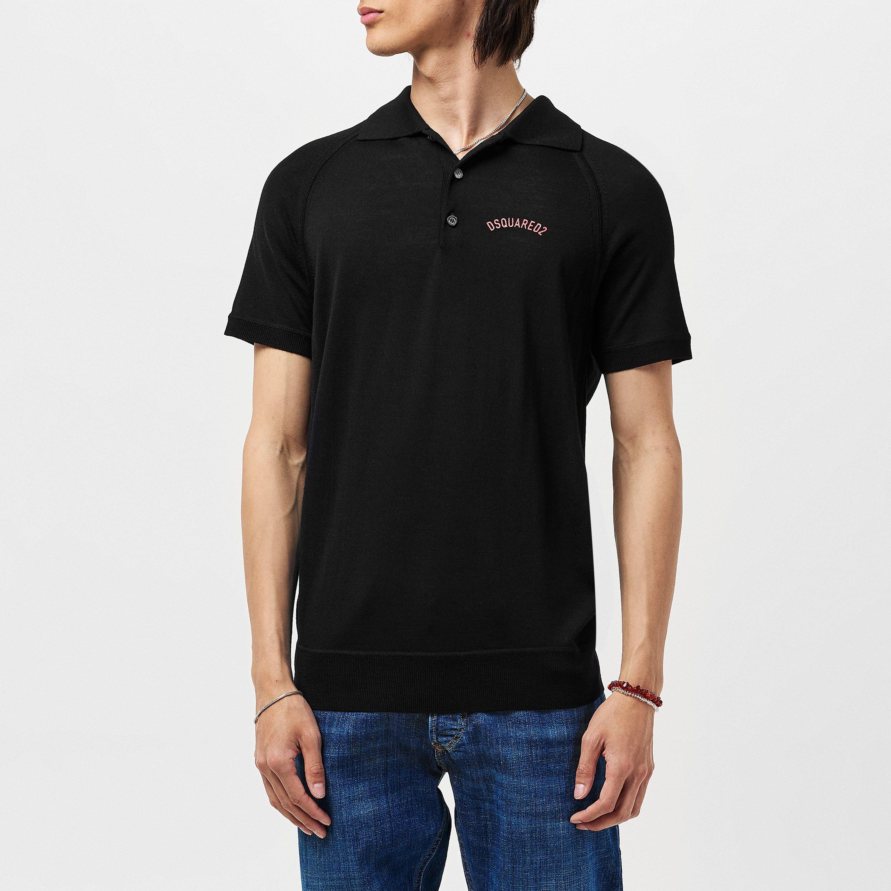 Black - DSquared2 - Knit Polo Shirt - 3