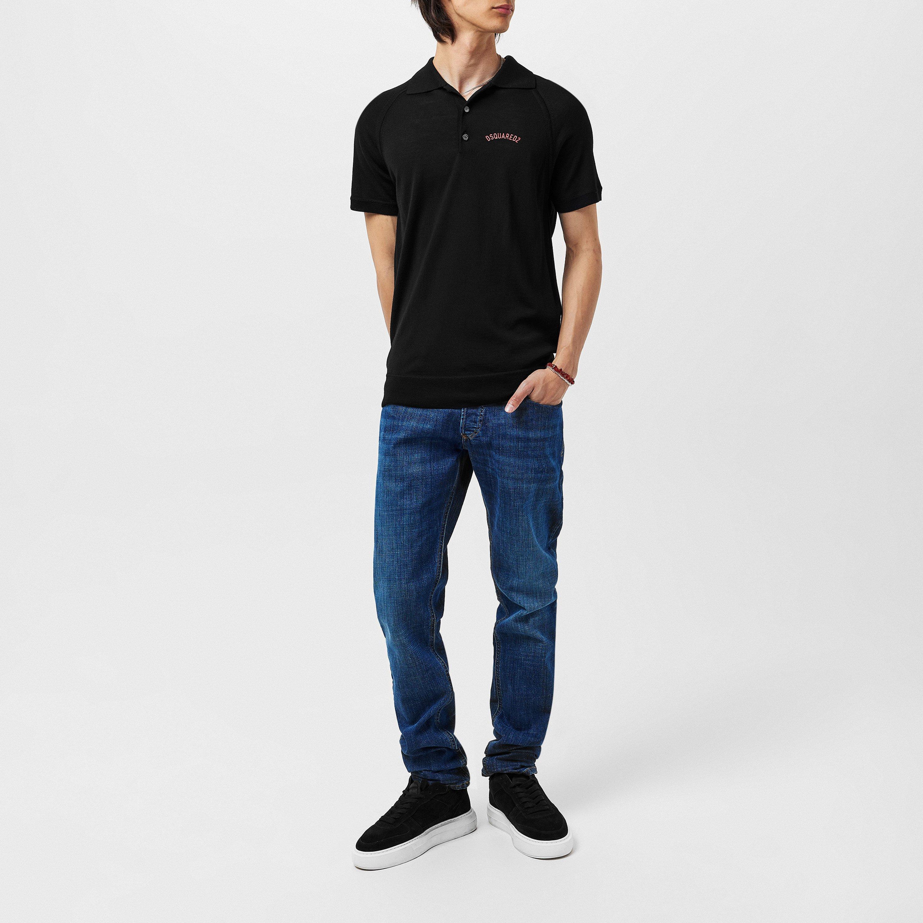 Black - DSquared2 - Knit Polo Shirt - 6
