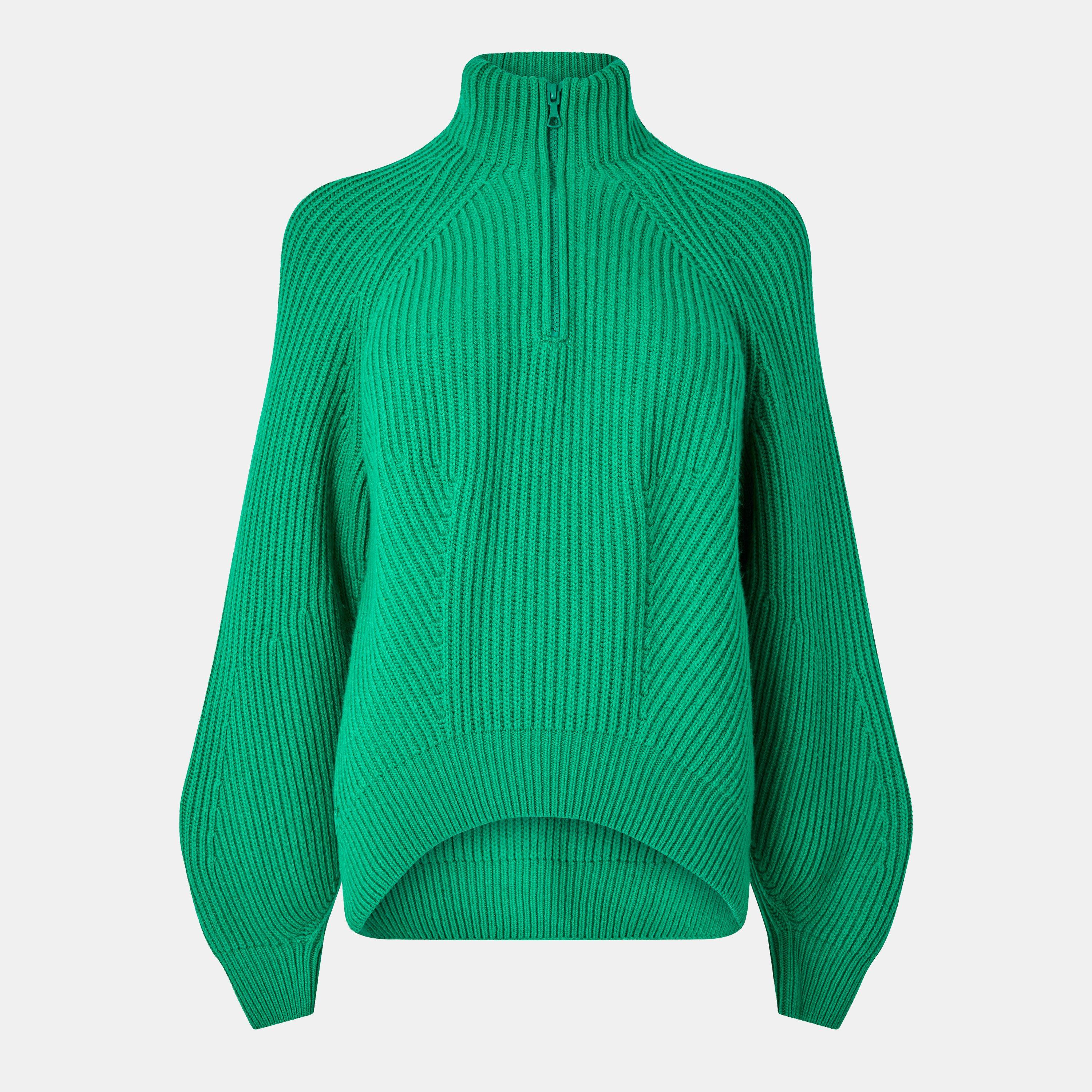 Lacoste Women's Fluorine Green Tricot Crew Neck Jumper - 6 (34)