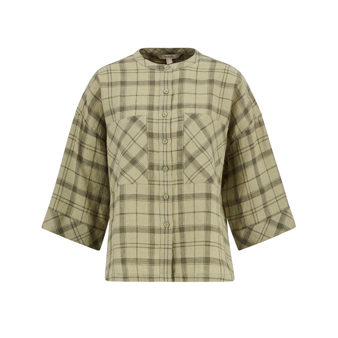 Barbour Women's Patterned Long Sleeve Shirt - Sage Tartan - 14 (L)