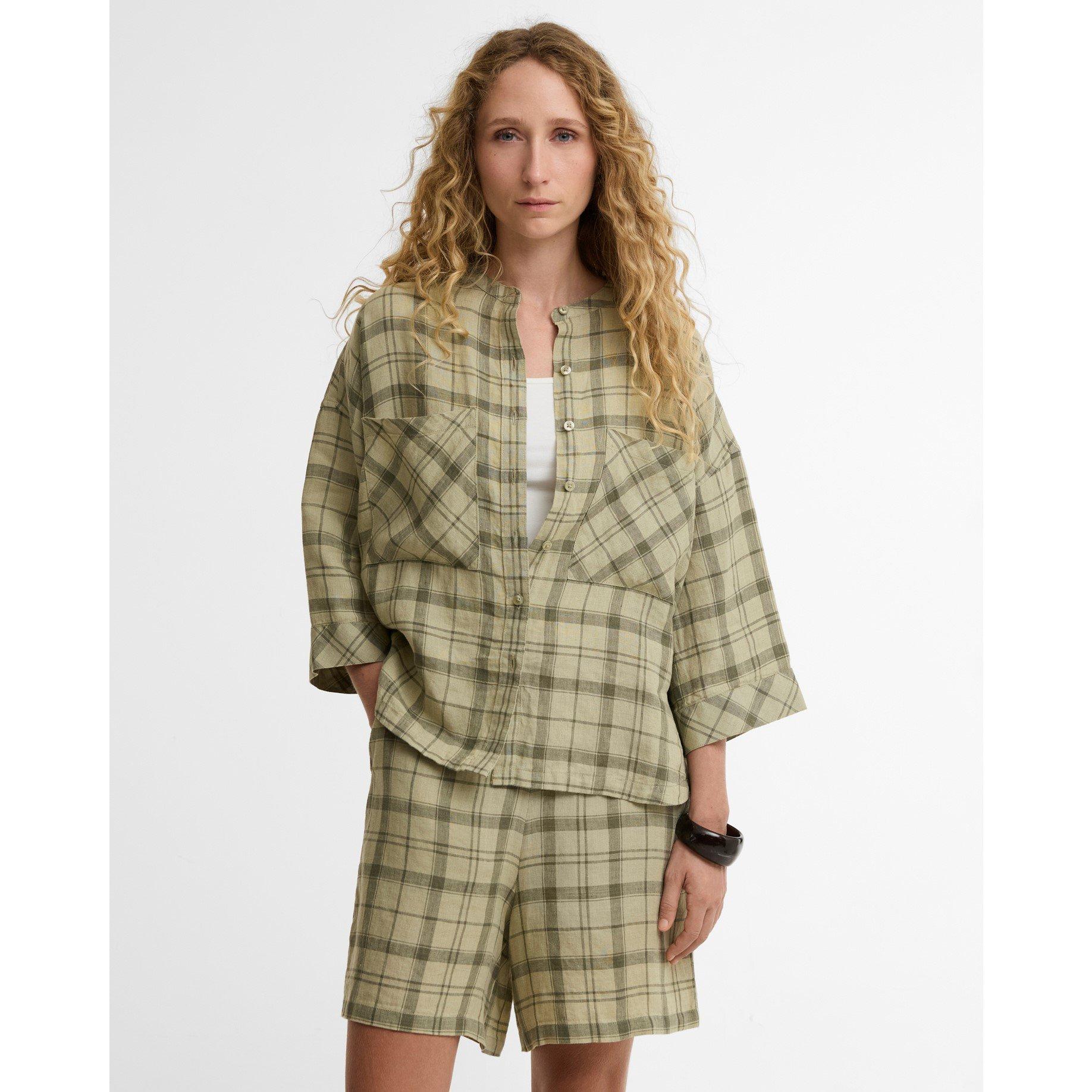 Sage Tartan - Barbour - Women's Patterned Long Sleeve Shirt - 2