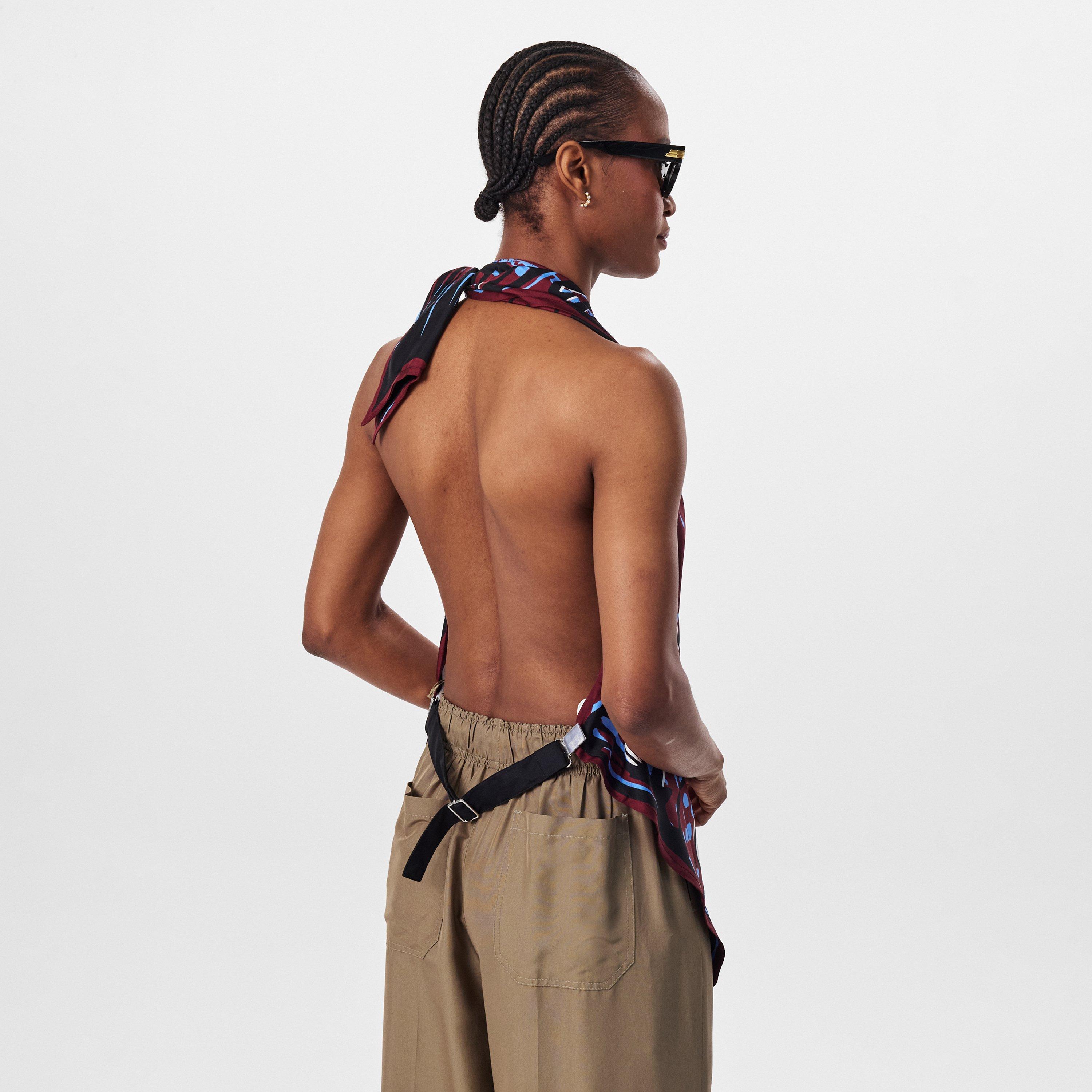 Cherry - Bottega Veneta - Women's Fish Silk Twill Cut Out Top - 4