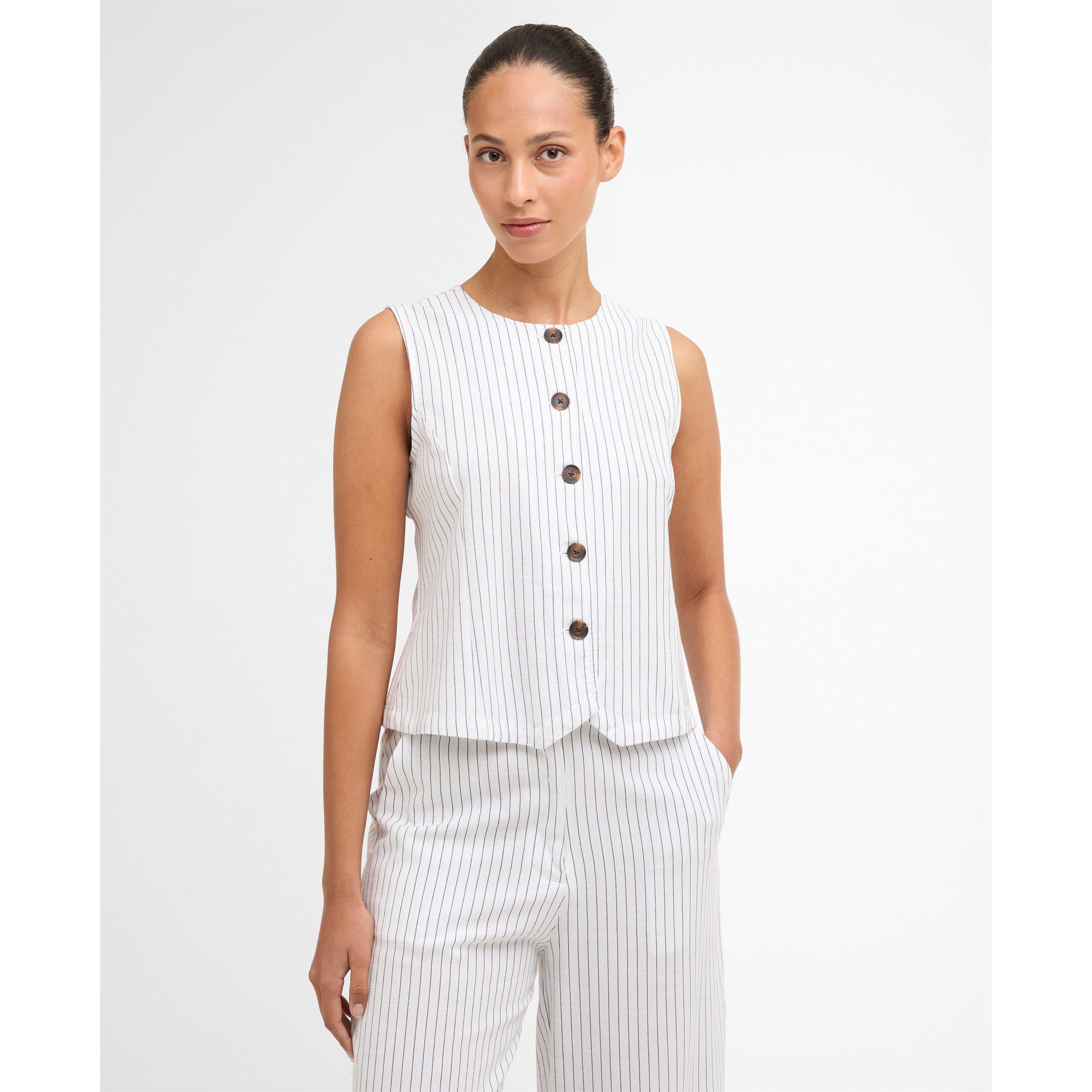 White/Dark Navy - Barbour - Women's Sleeveless Shirt - 2