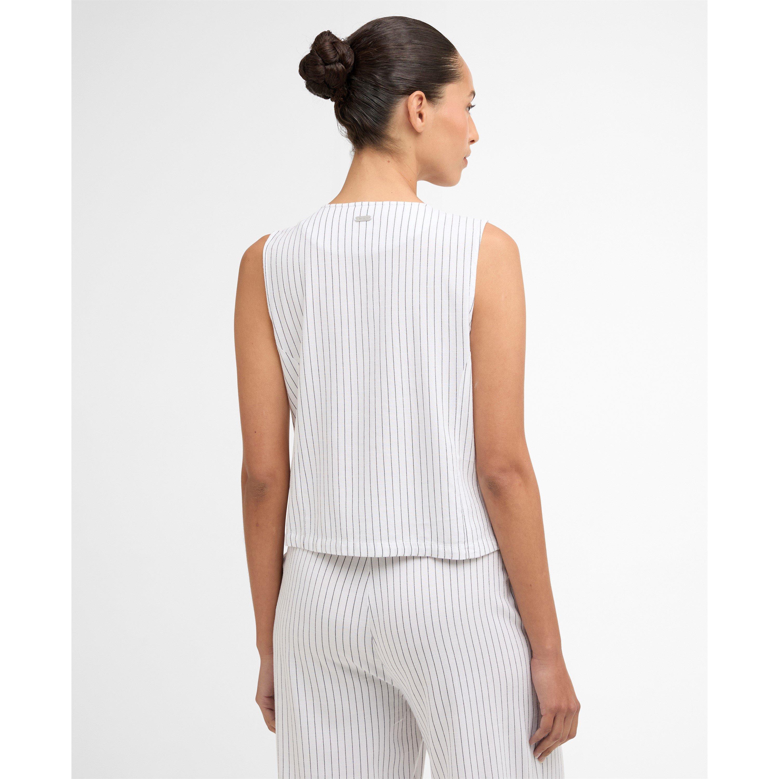 White/Dark Navy - Barbour - Women's Sleeveless Shirt - 3