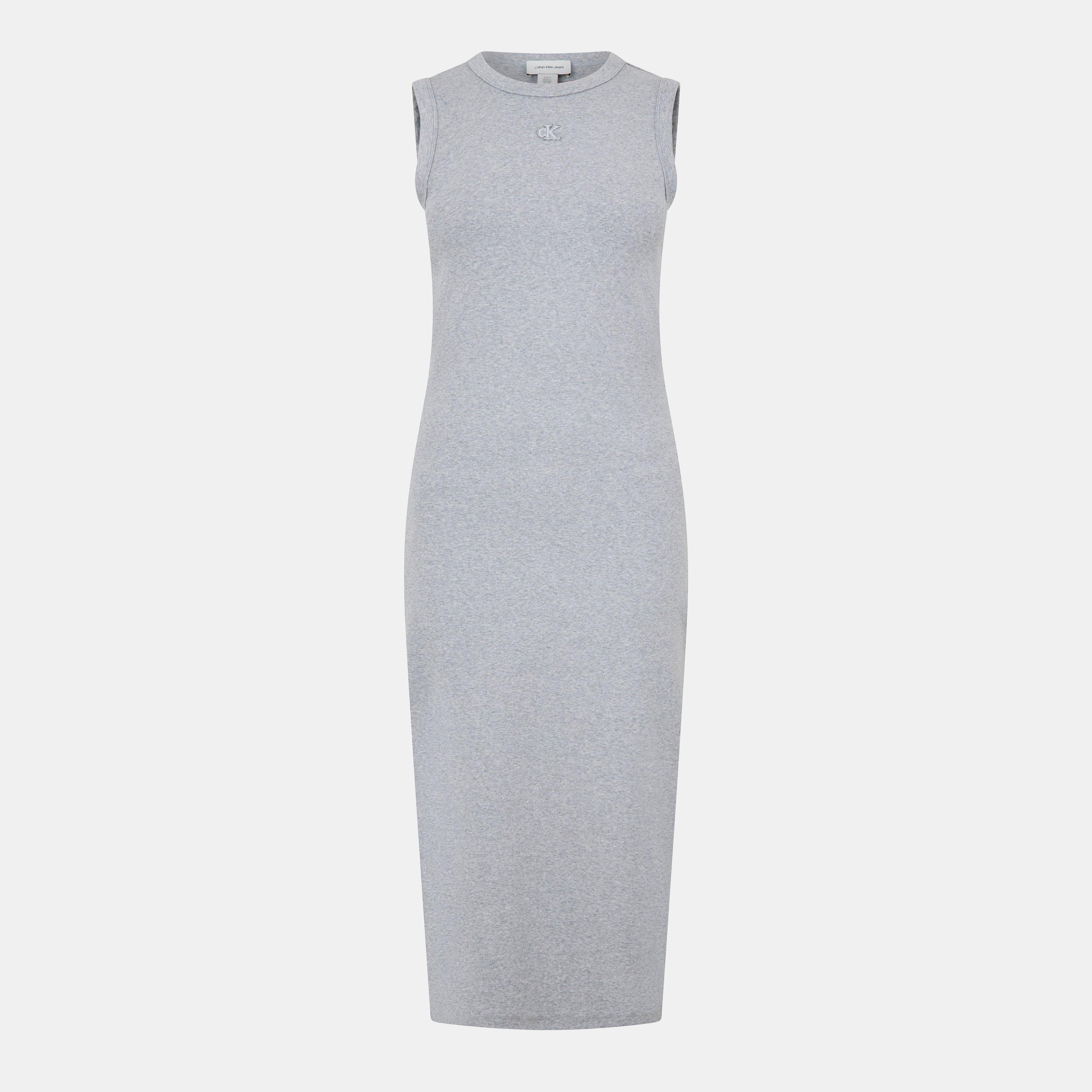 H Grey Heather - Calvin Klein Jeans - Womens Midi Bodycon Dress - 1