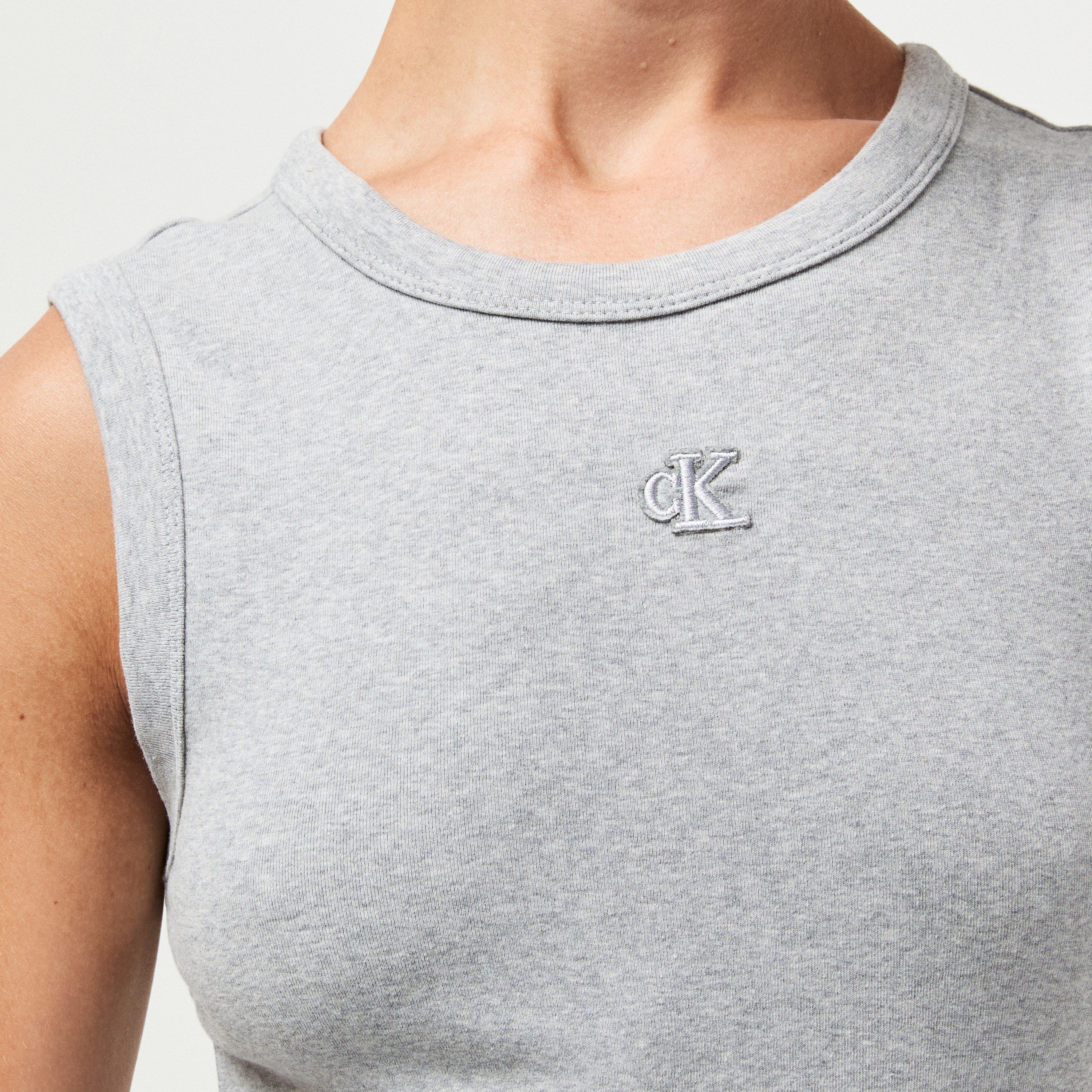 H Grey Heather - Calvin Klein Jeans - Women's CKJ Midi Bodycon Dress - 5