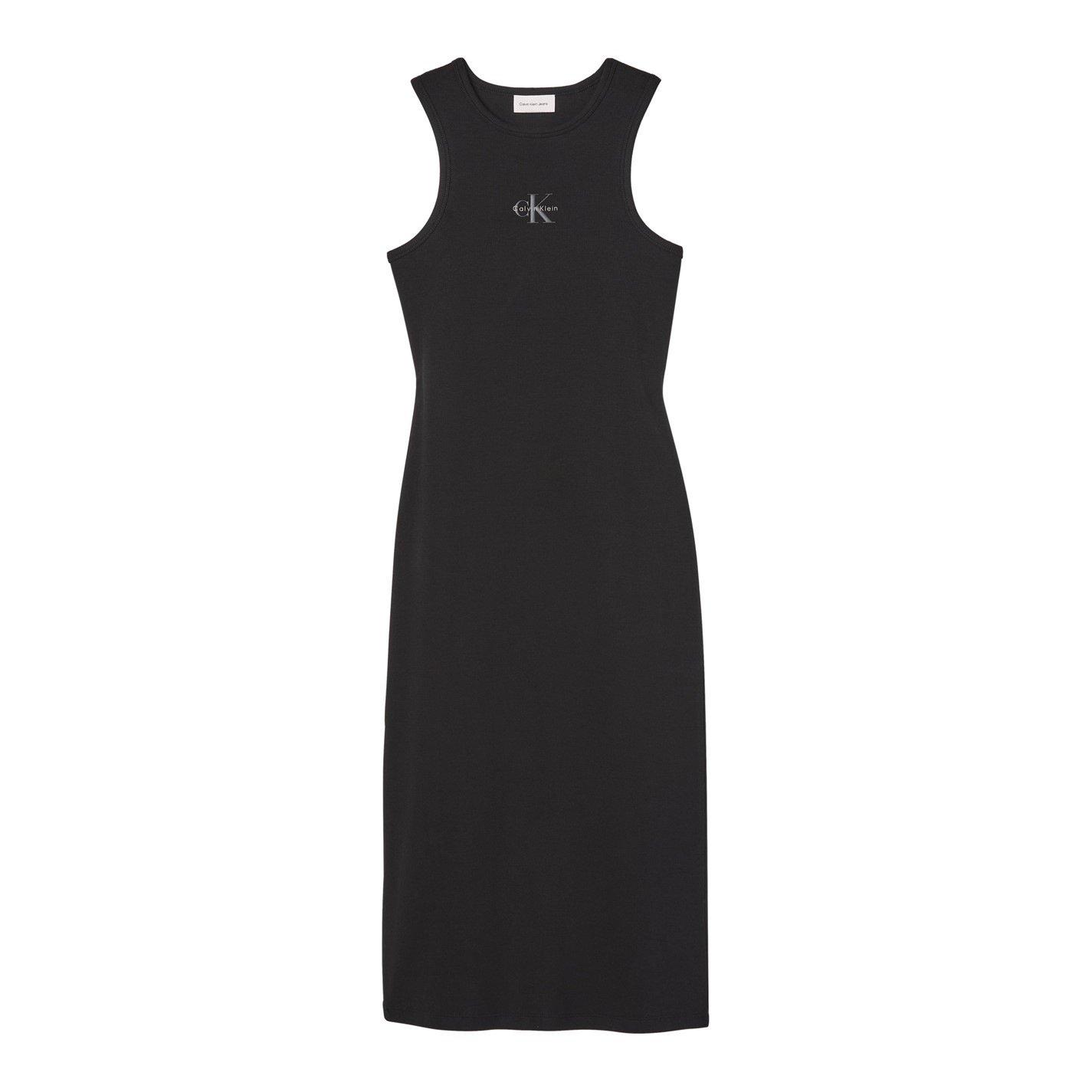 Black - Calvin Klein Jeans - Womens Midi Bodycon Dress - 3