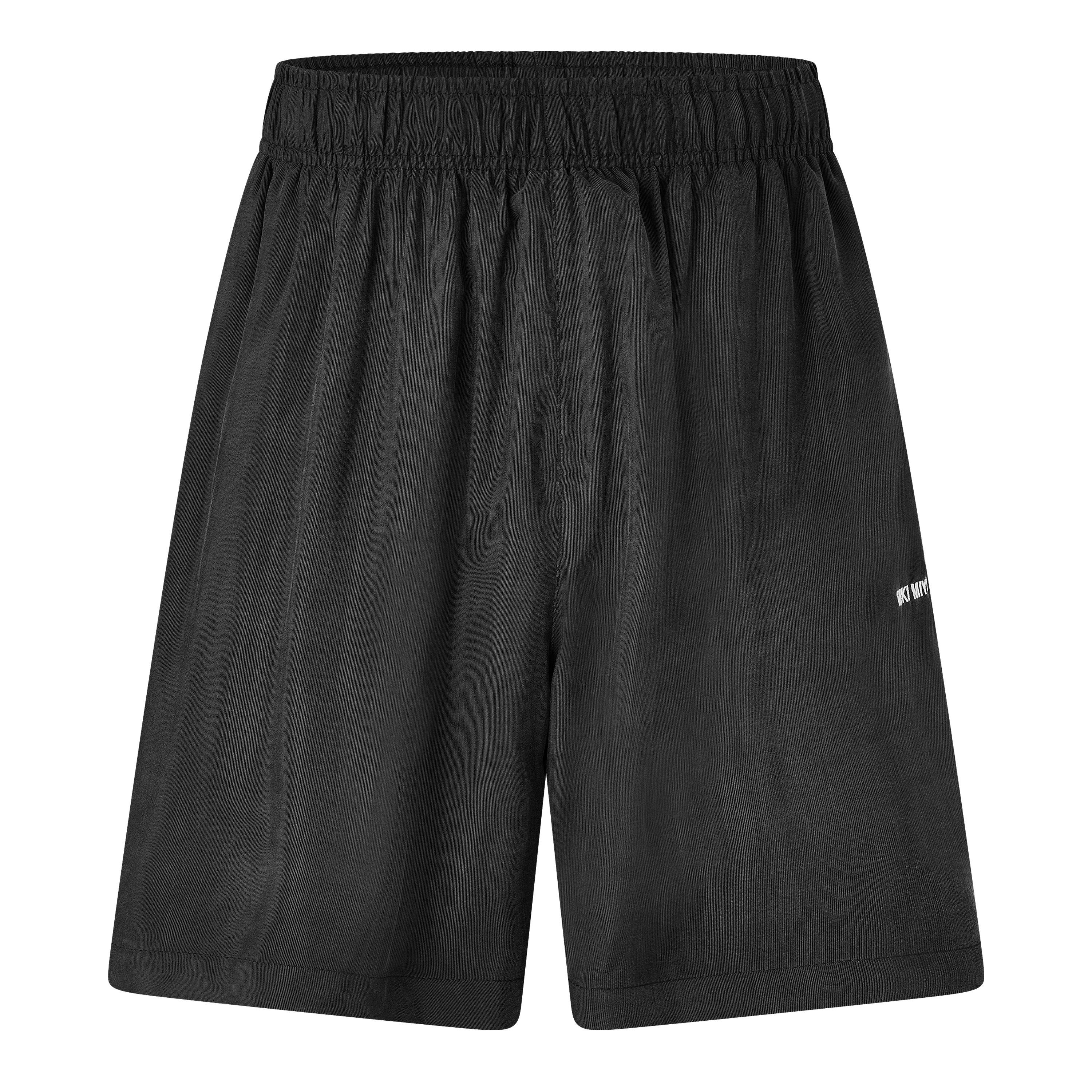 Black - MKI MIYUKI ZOKU - Men's Cupro Woven Tracksuit Shorts - 1