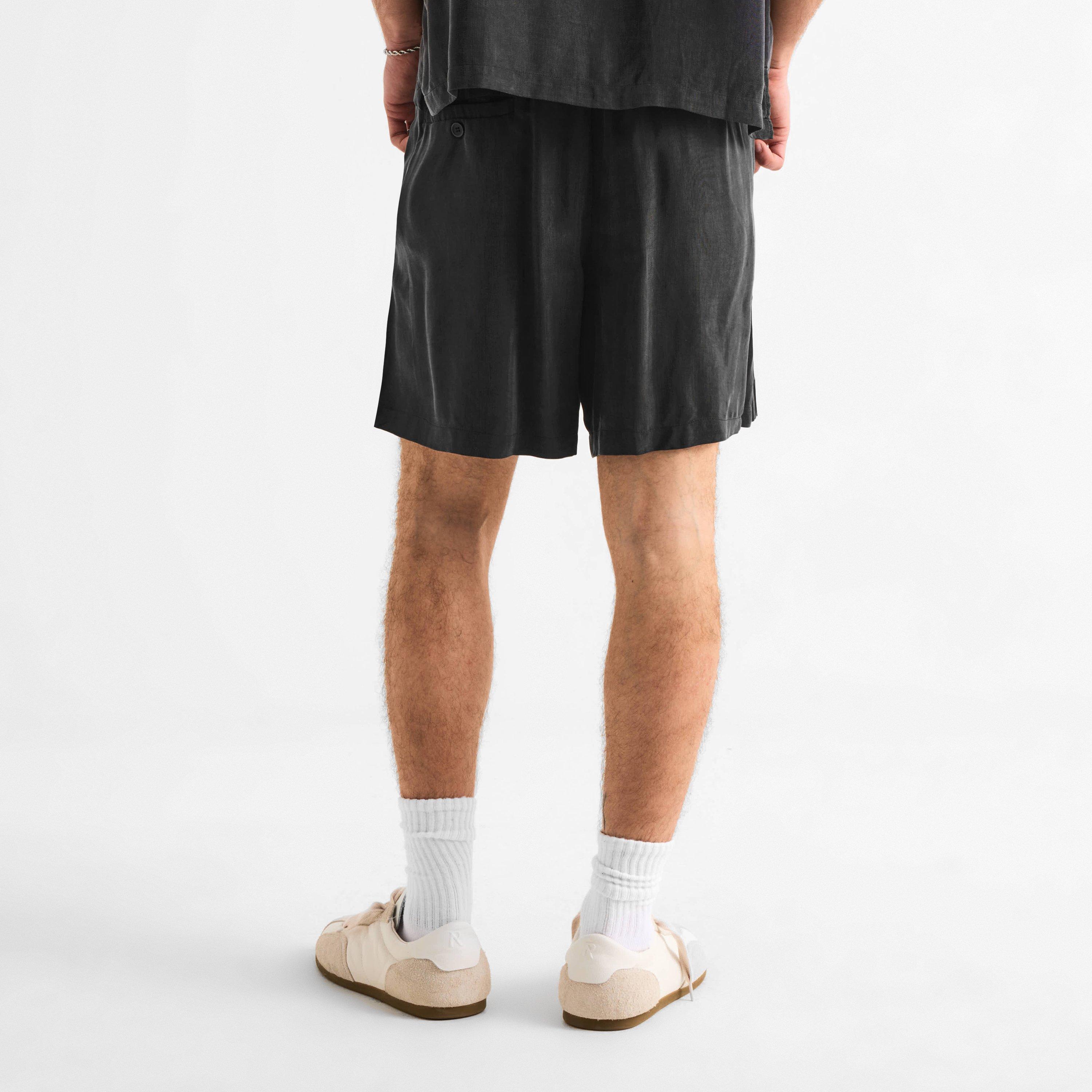 Black - MKI MIYUKI ZOKU - Men's Cupro Woven Tracksuit Shorts - 4